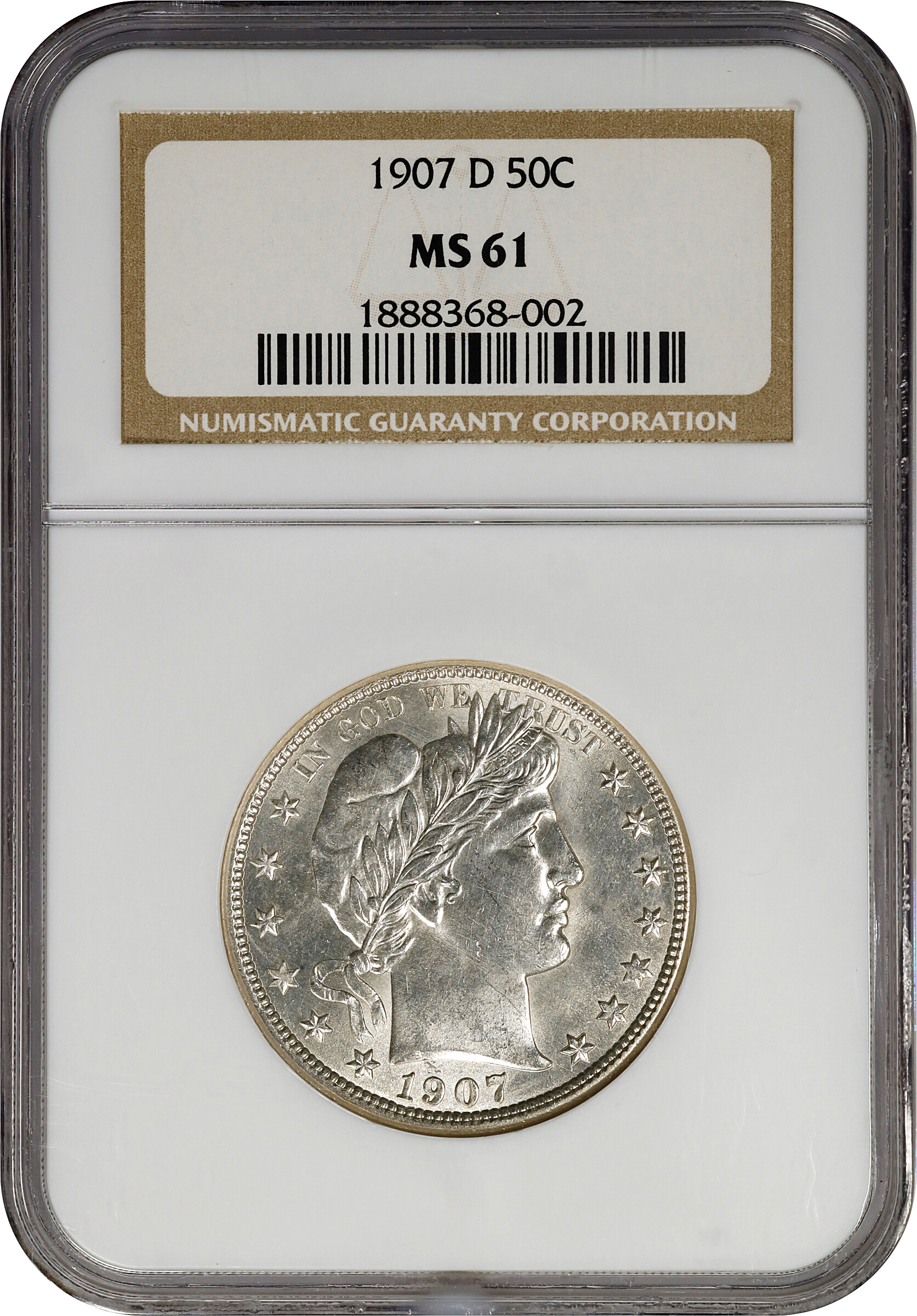 1907-D 50c MS61 thumbnail 3