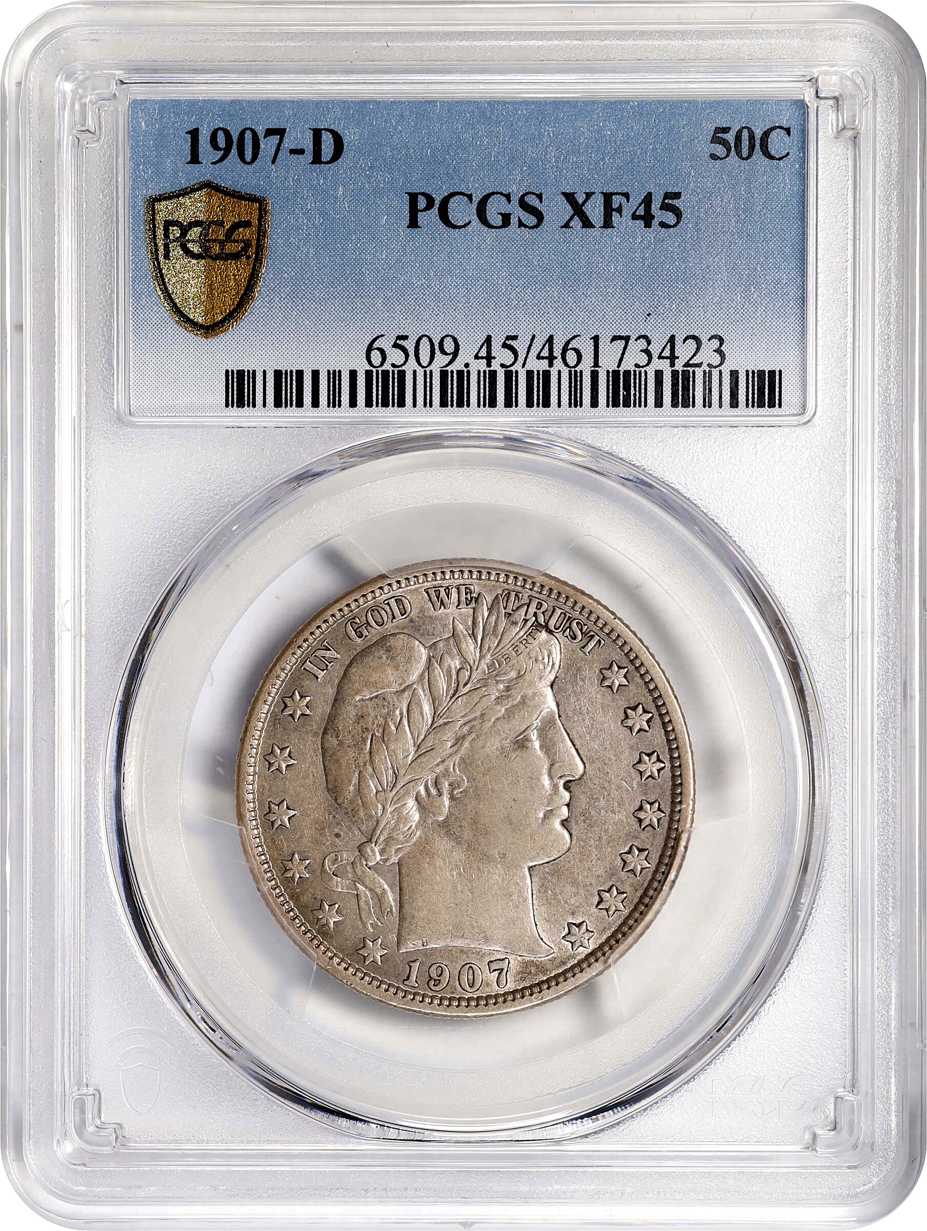 1907-D 50c XF45 thumbnail 3
