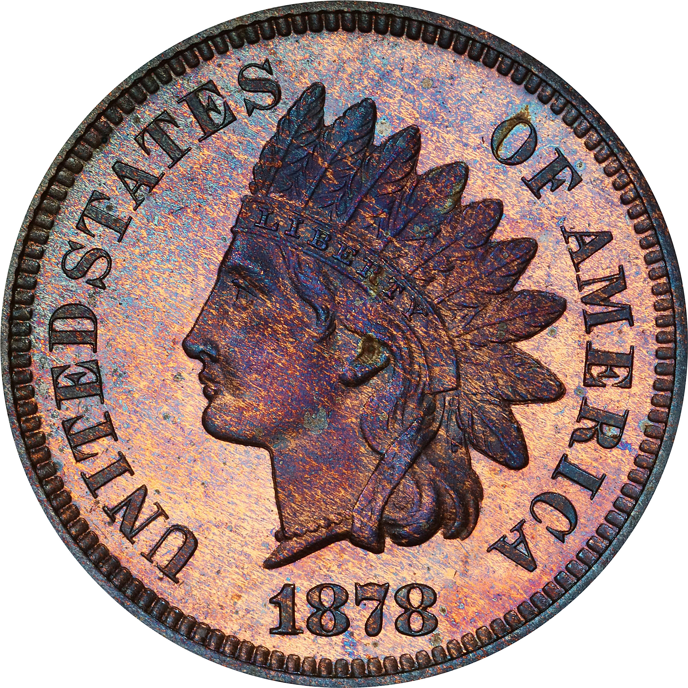 1878 Indian Cent. Proof-65 BN (PCGS).