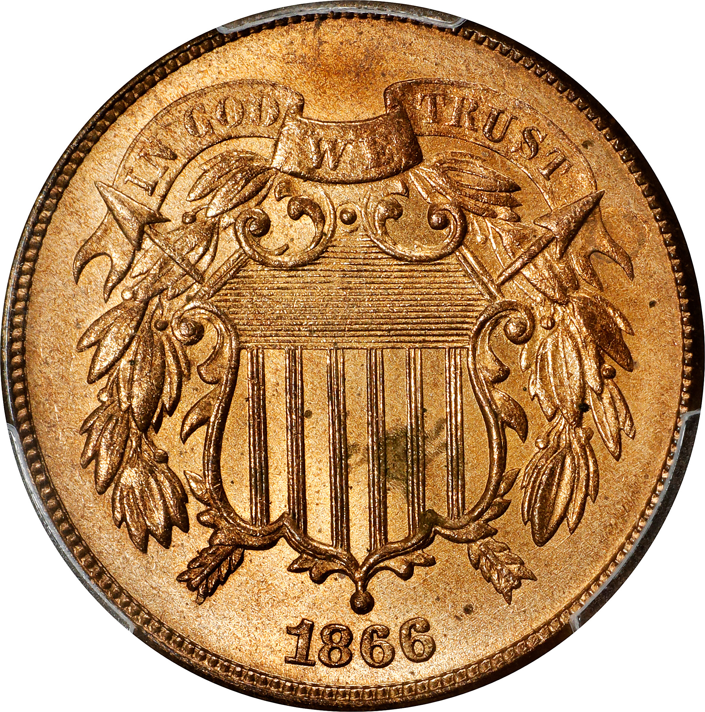1866 2c MS RD MS64 RD CAC thumbnail 8
