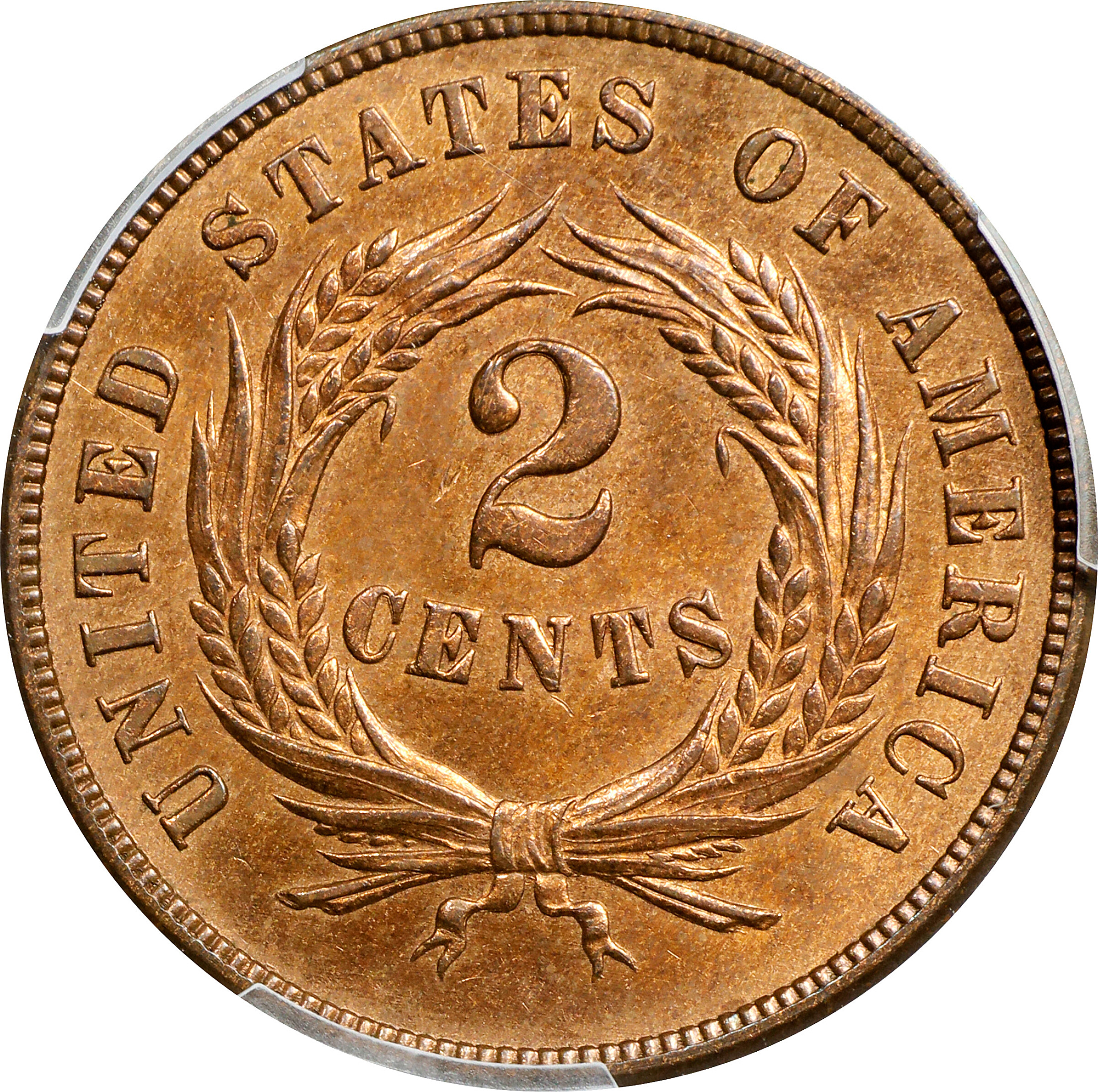 1868 2c MS RB MS64 RB CAC thumbnail 4