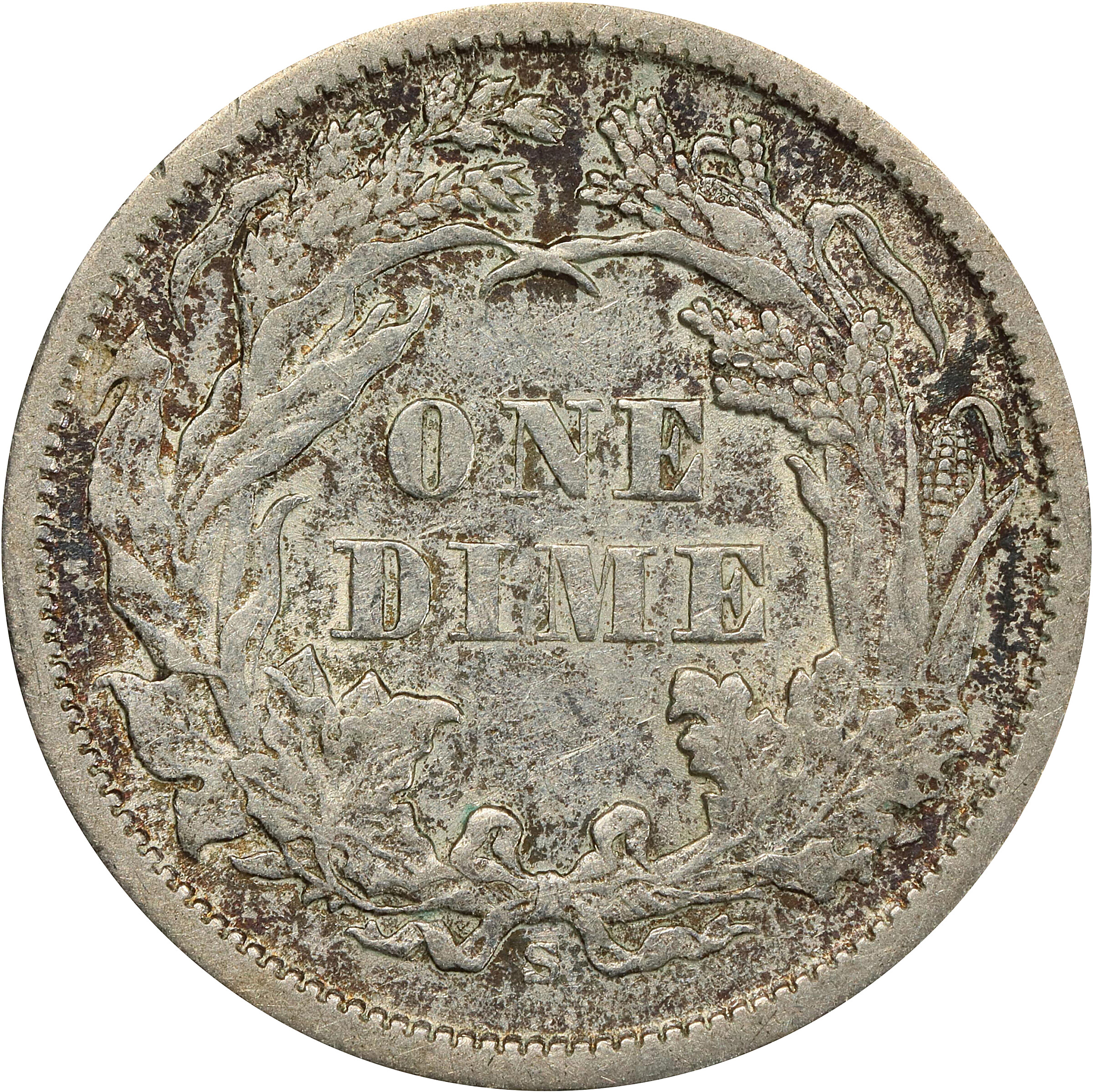 1873-S 10c Arrows XF40 thumbnail 2