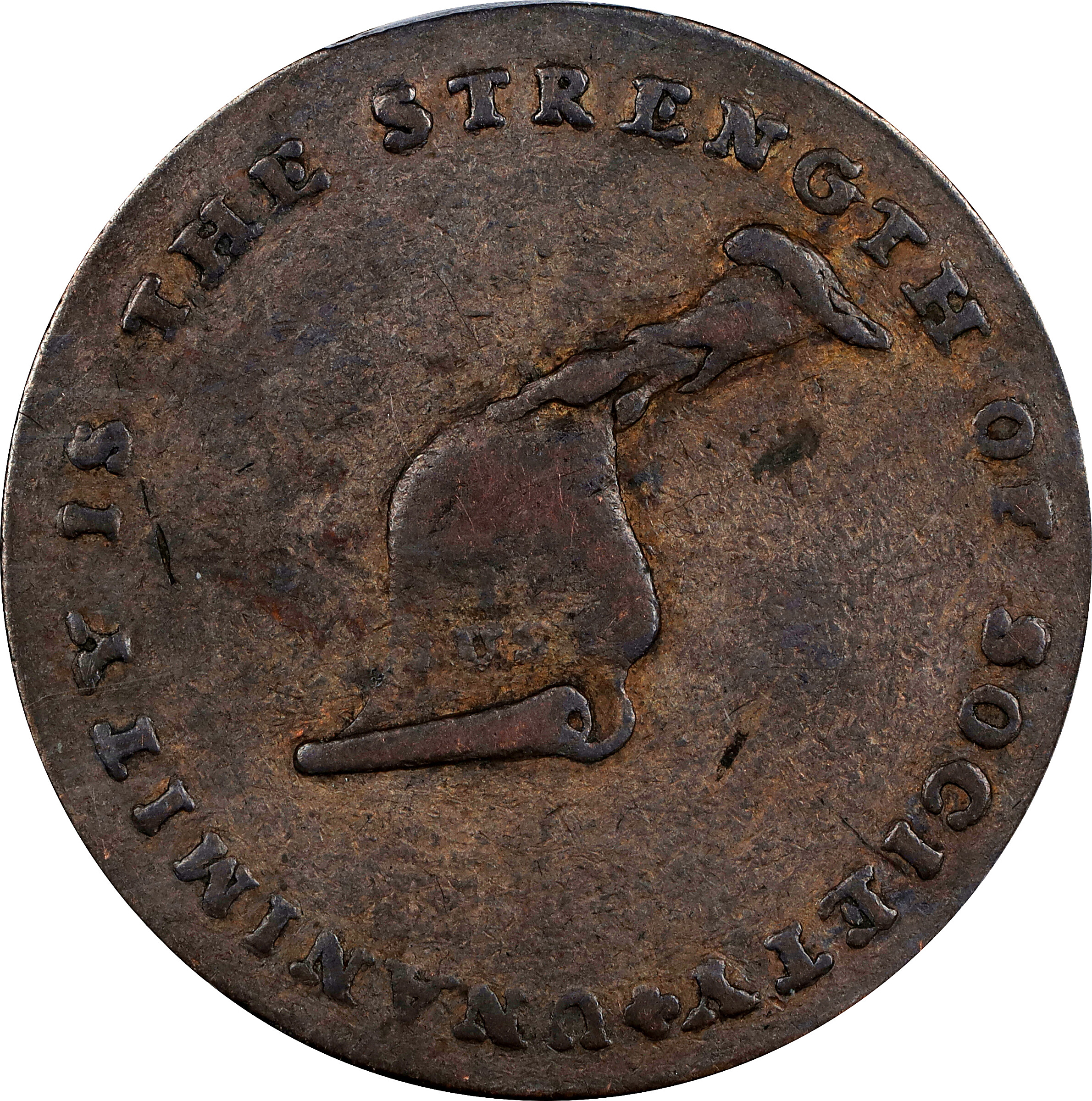 Undated (ca. 1793-1795) Kentucky Token. W-8800. Rarity-1. Copper. Plain Edge. Fine-15 (PCGS).