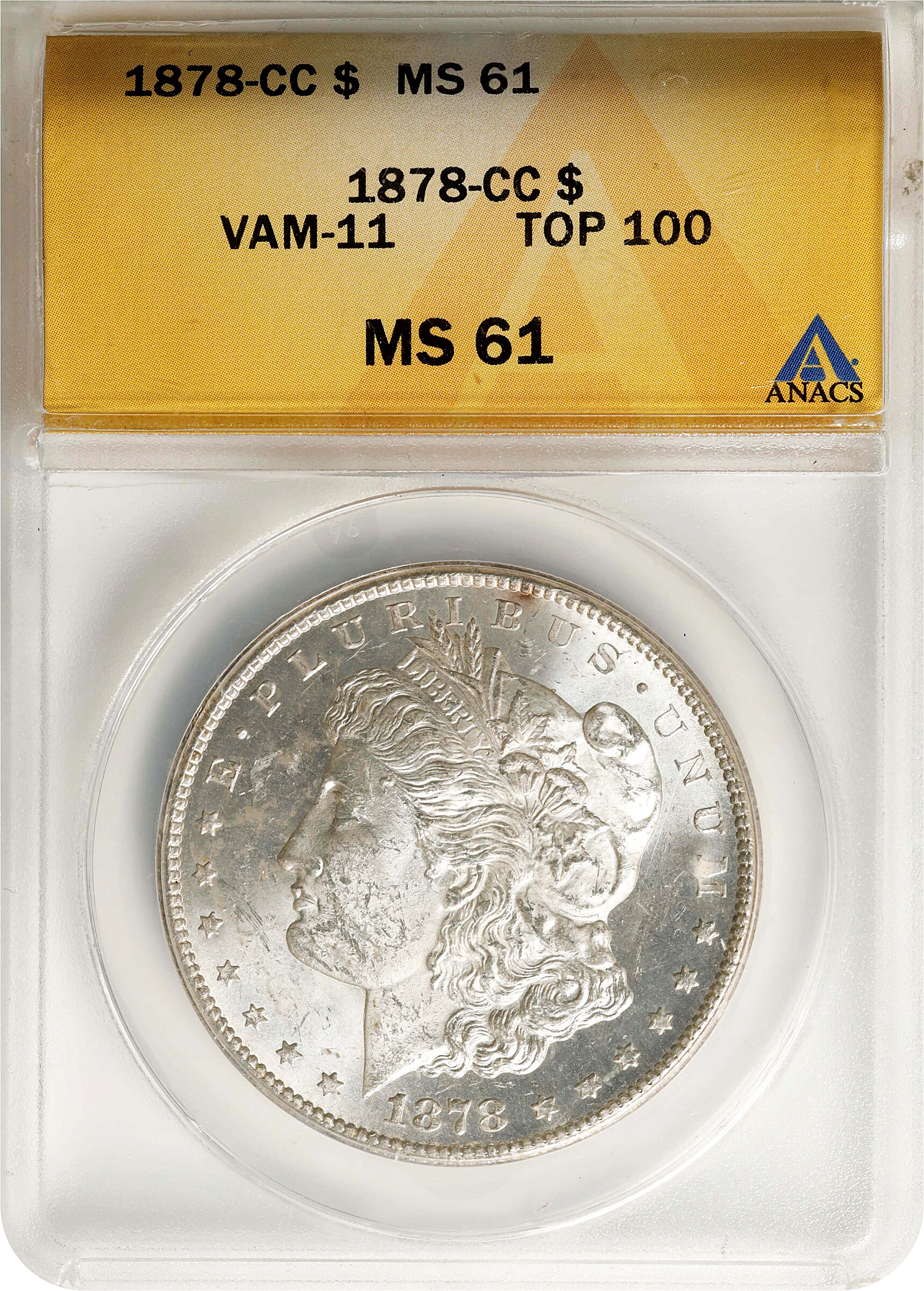 1878-CC $1  Lines in Wing, VAM-11 AU50 thumbnail 10