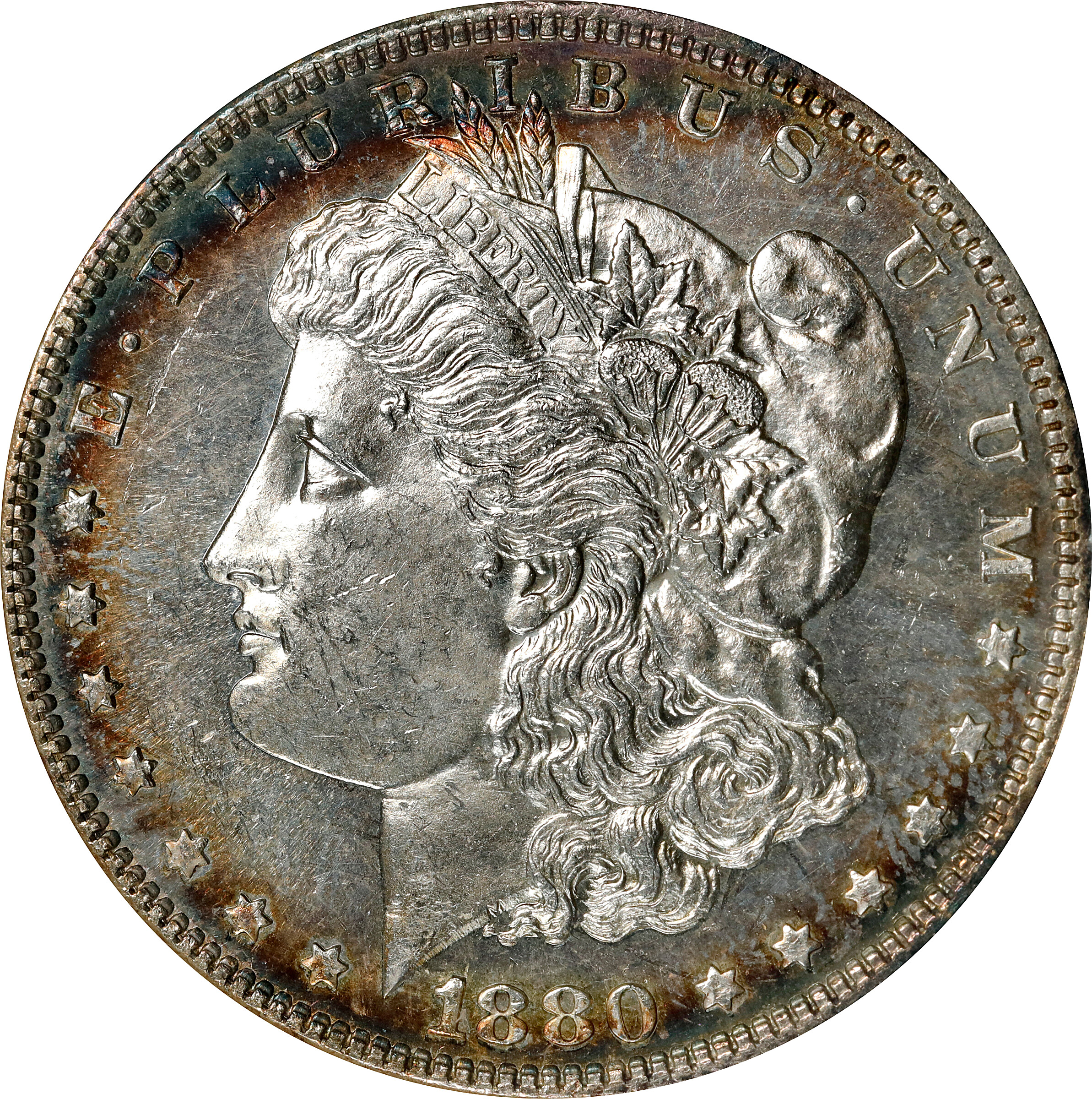 1880 Morgan Silver Dollar. MS-64 DPL (NGC). OH.
