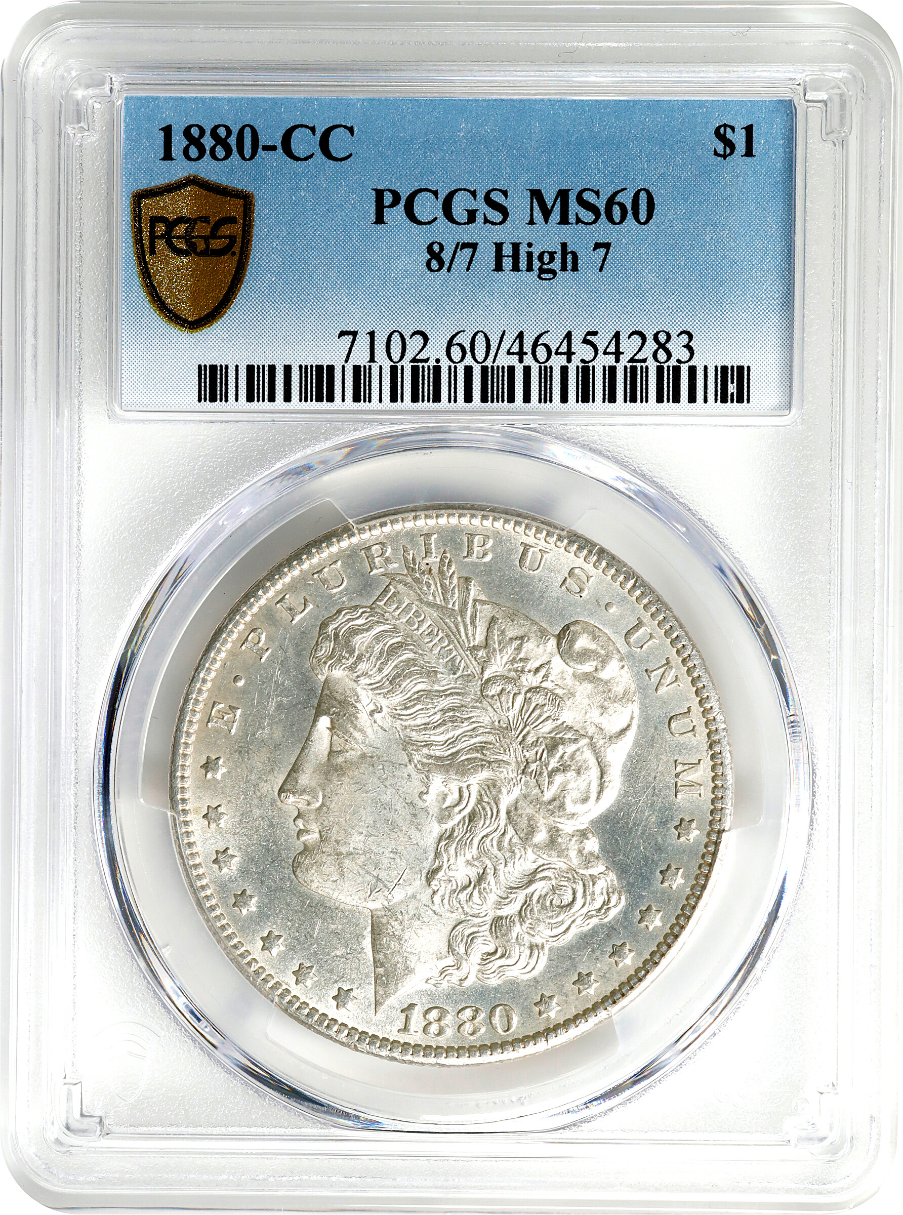 1880-CC $1  8/High 7 MS60 thumbnail 3