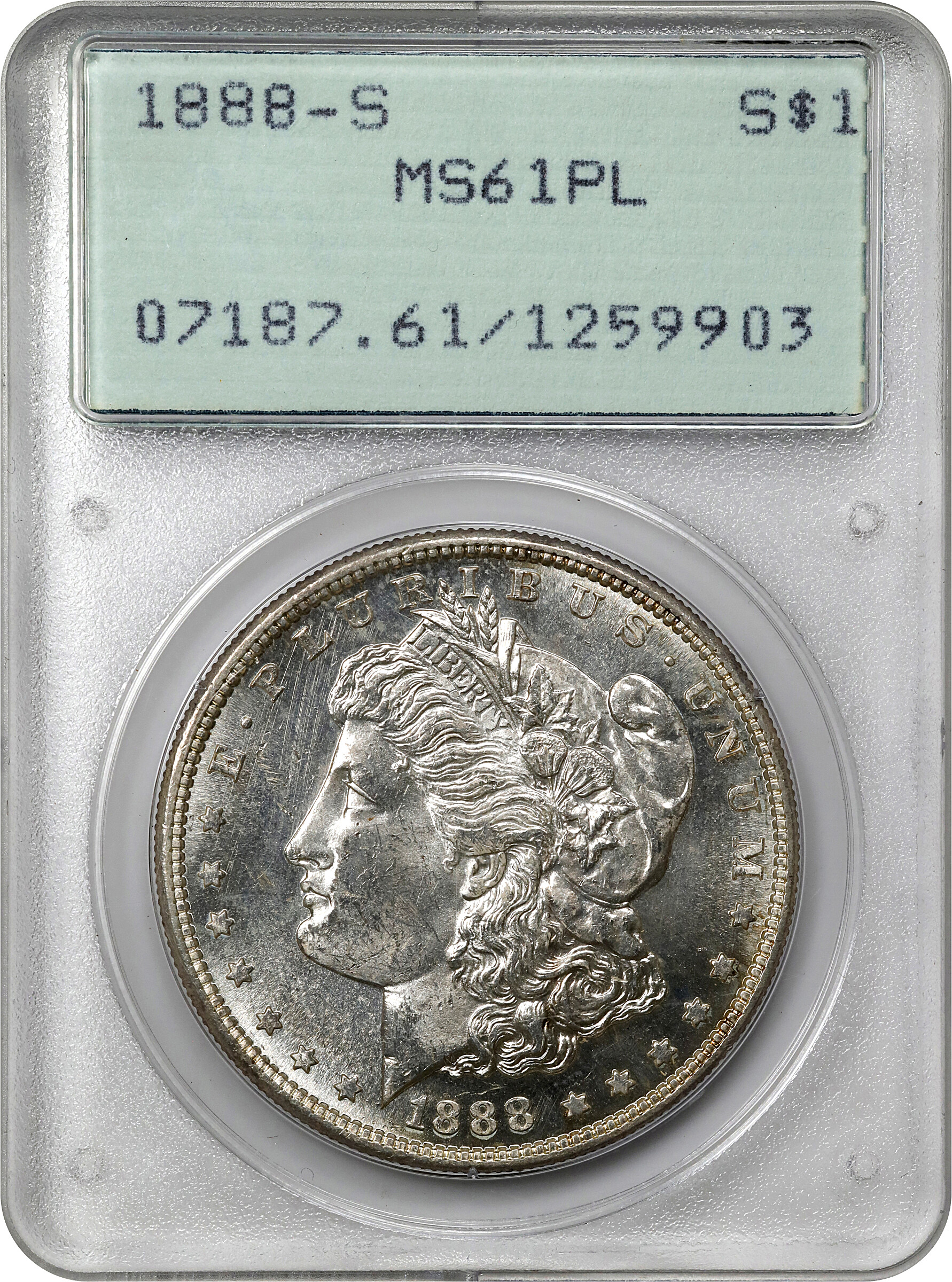 1888-S $1  MS PL AU55 PL CAC thumbnail 5