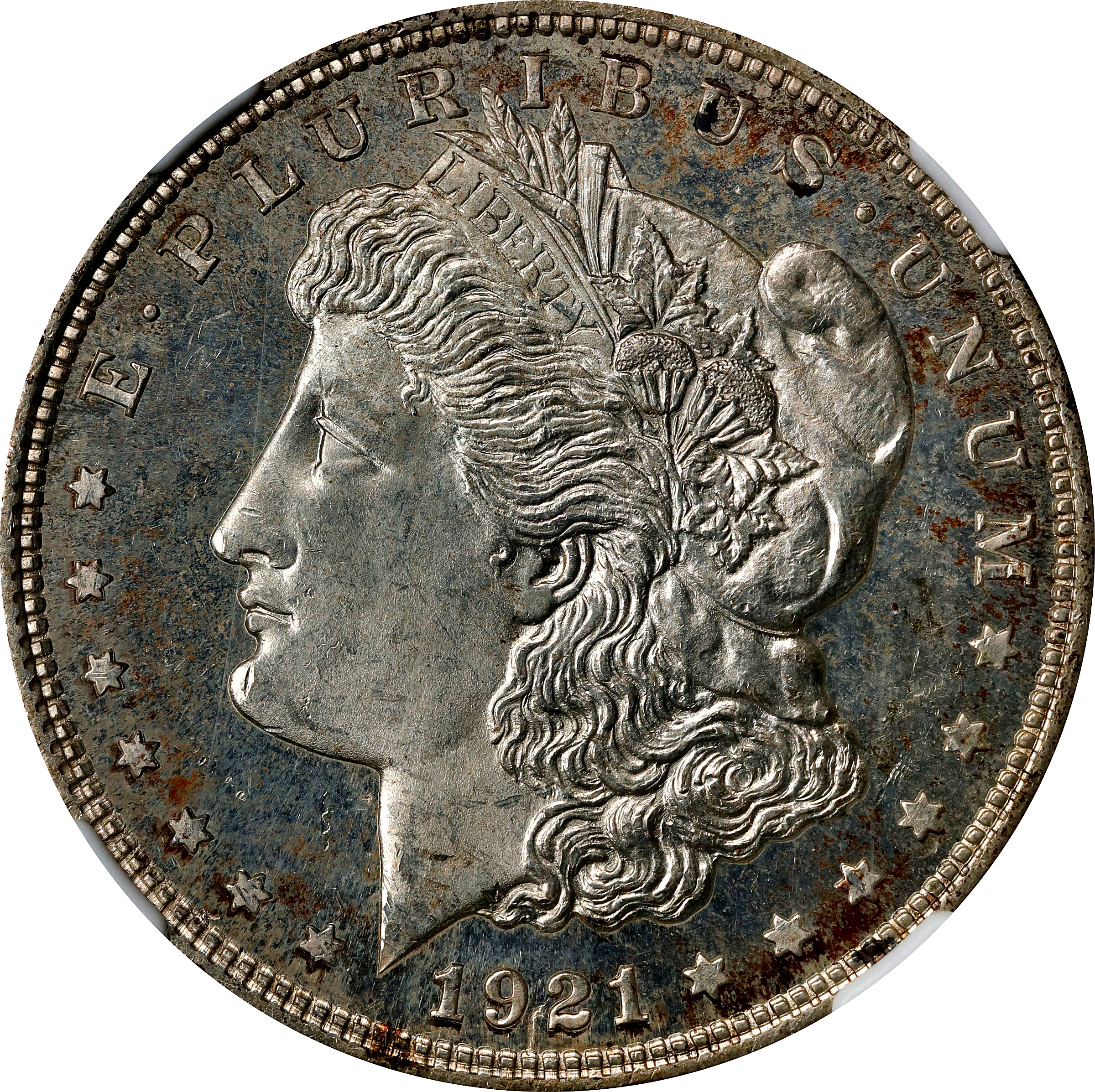 1921 Morgan Silver Dollar. MS-65 PL (NGC).