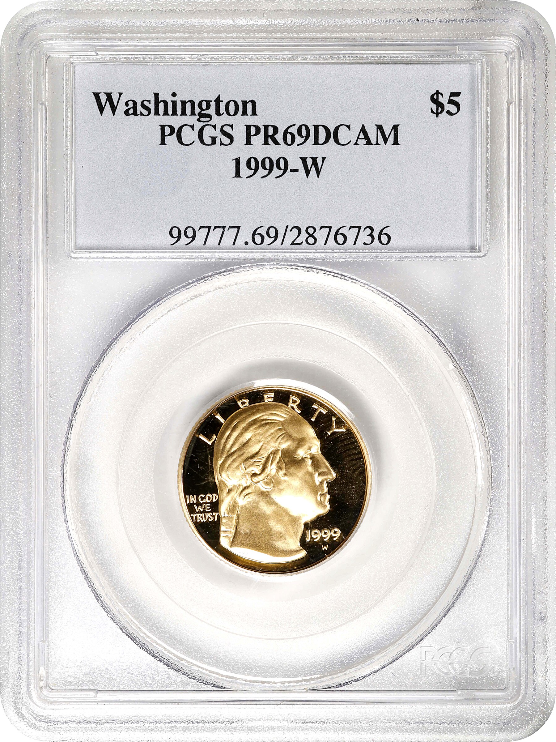 1999-W G$5  Washington's Death Bicentennial PR DCAM PR69 DCAM thumbnail 3