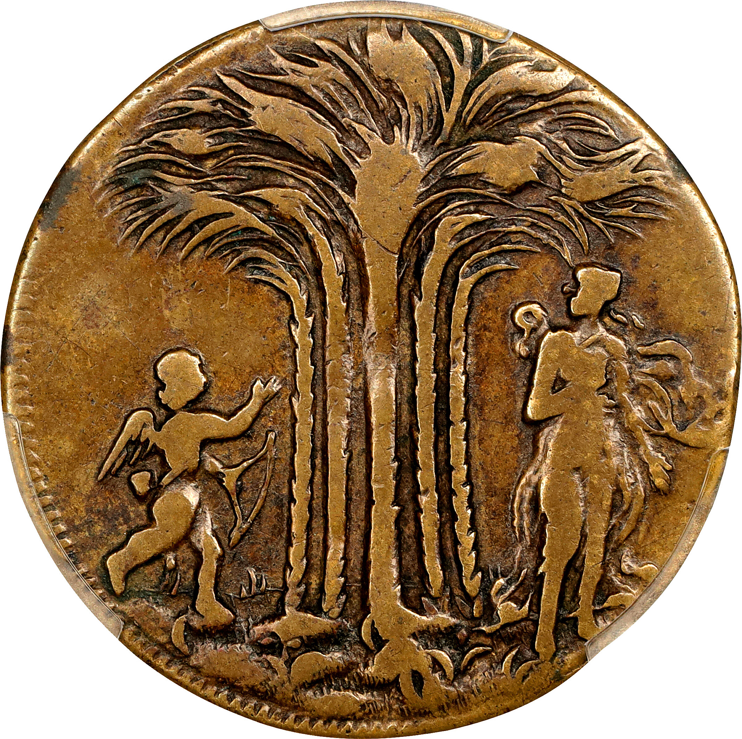 Undated (ca. 1670) New Yorke in America Token. W-1705. Rarity-6+. Brass. VF-30 (PCGS).