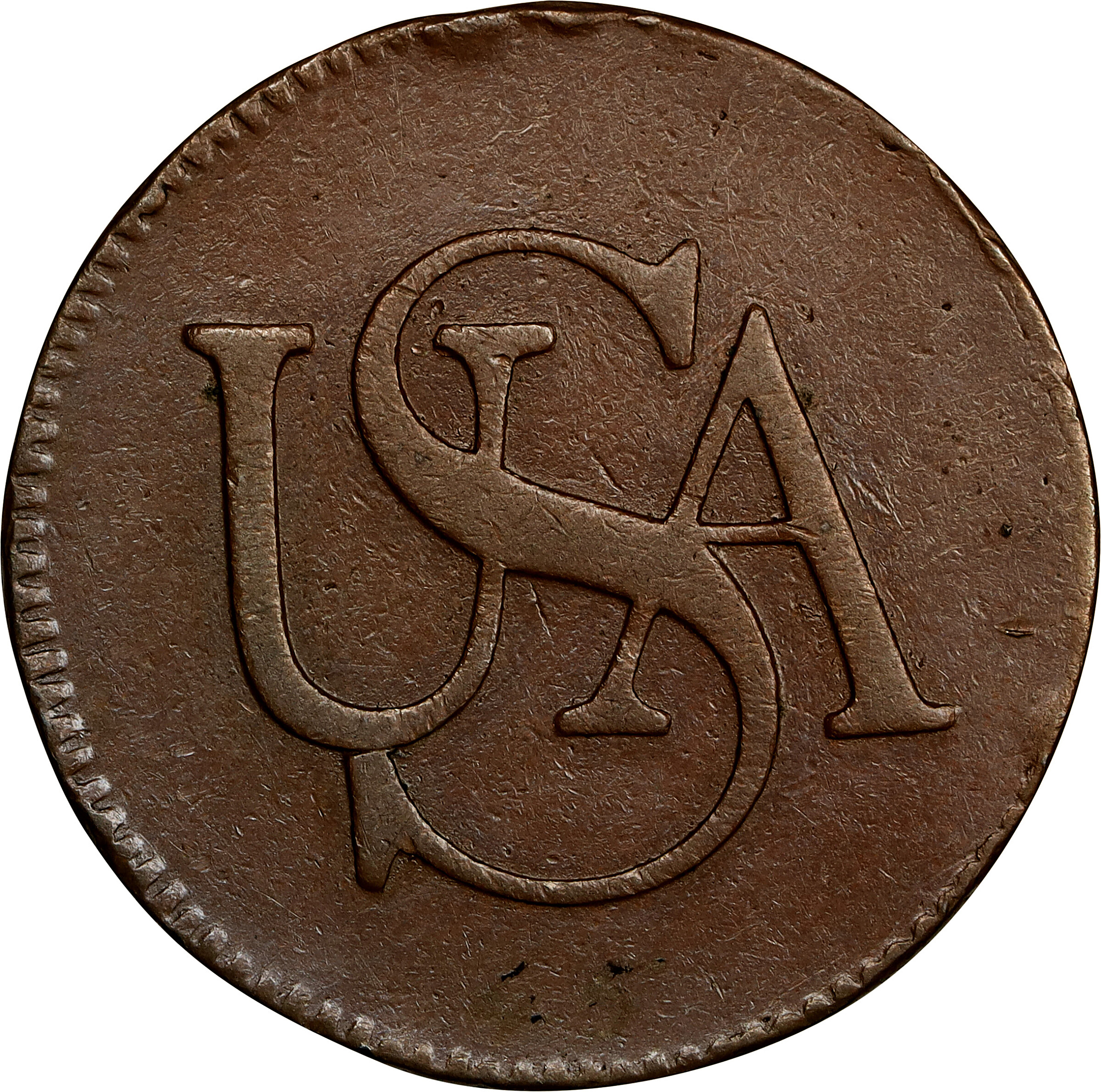 (1785) Bar Copper. W-8520, Breen-1145. AU-53 (PCGS).