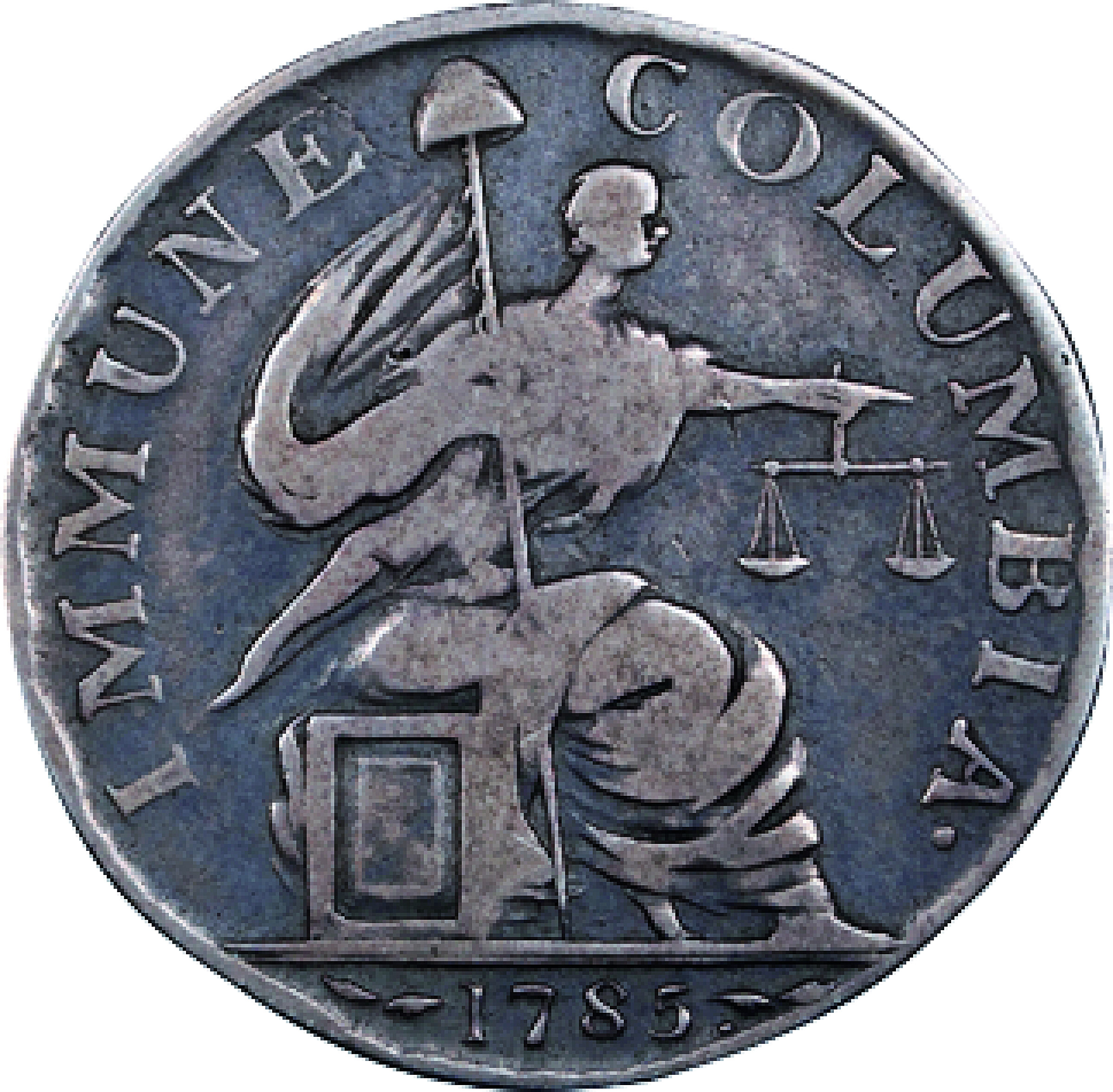 1785 Immune Columbia / Nova Constellatio. W-1985, Breen-1120. Rarity-6+. Silver. Reeded Edge. 13 Stars. VF-20 (PCGS).