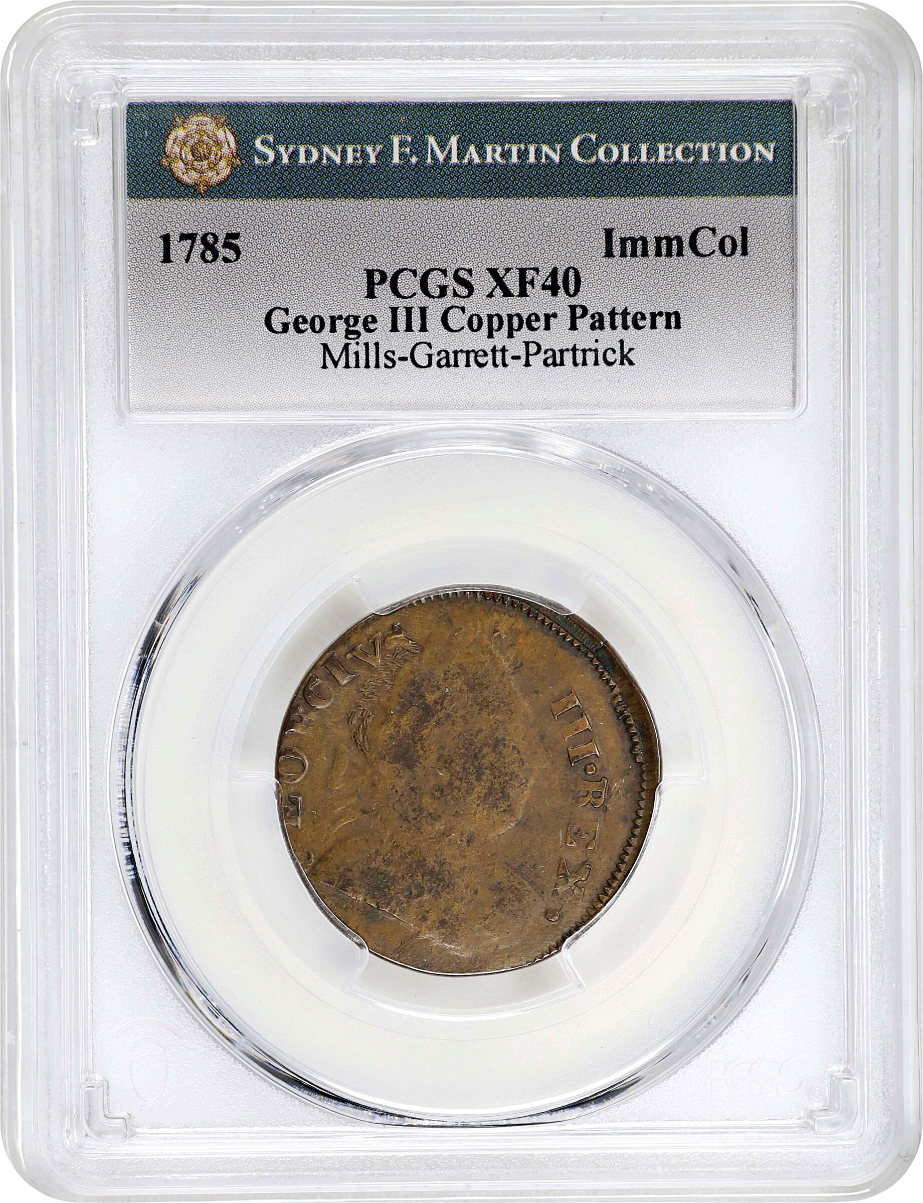 1785 Copper GEORGE III Obverse MS BN AU50 BN thumbnail 3