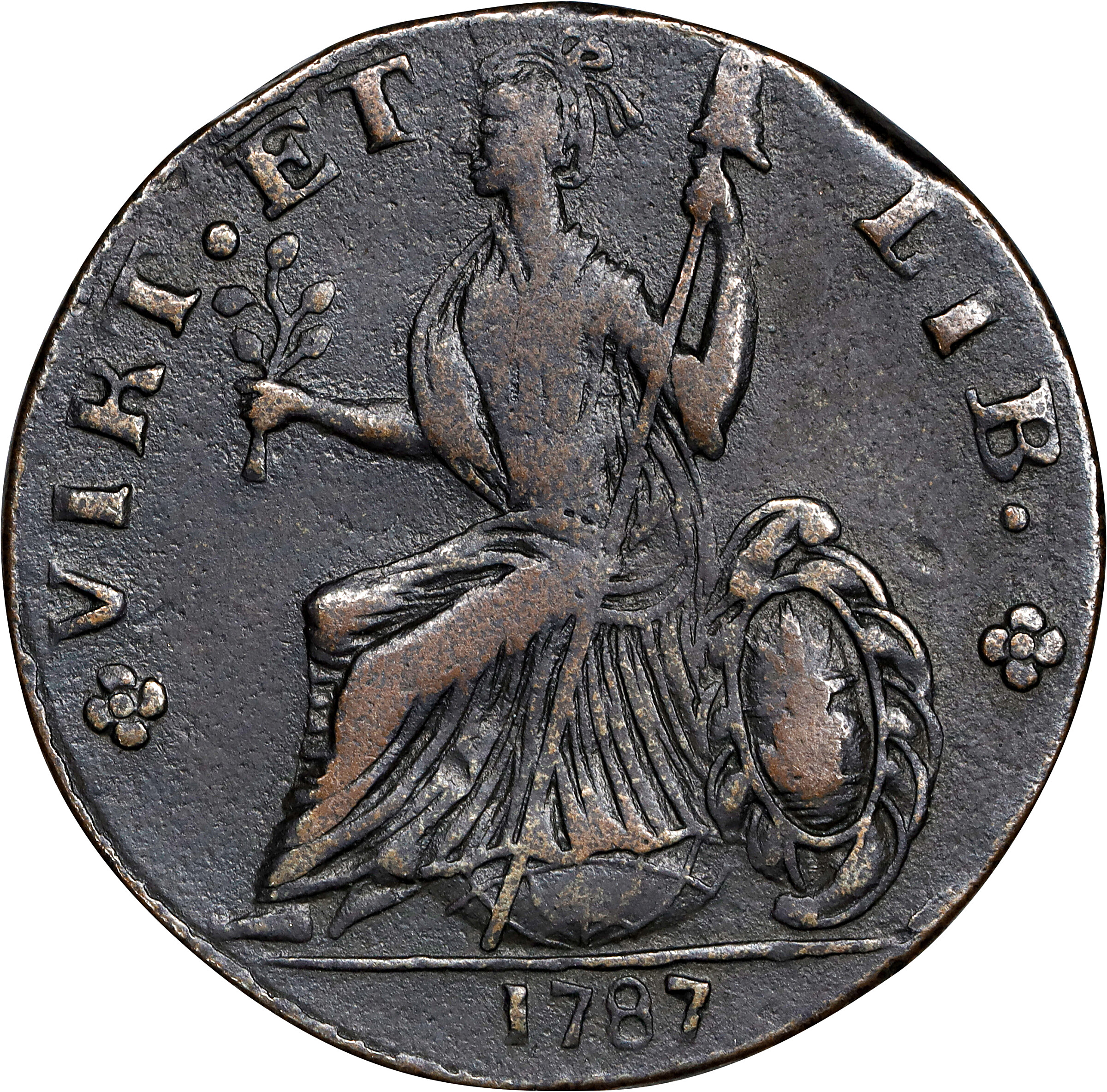 1787 Copper Nova Eborac, Large Head MS BN MS60 BN thumbnail 22