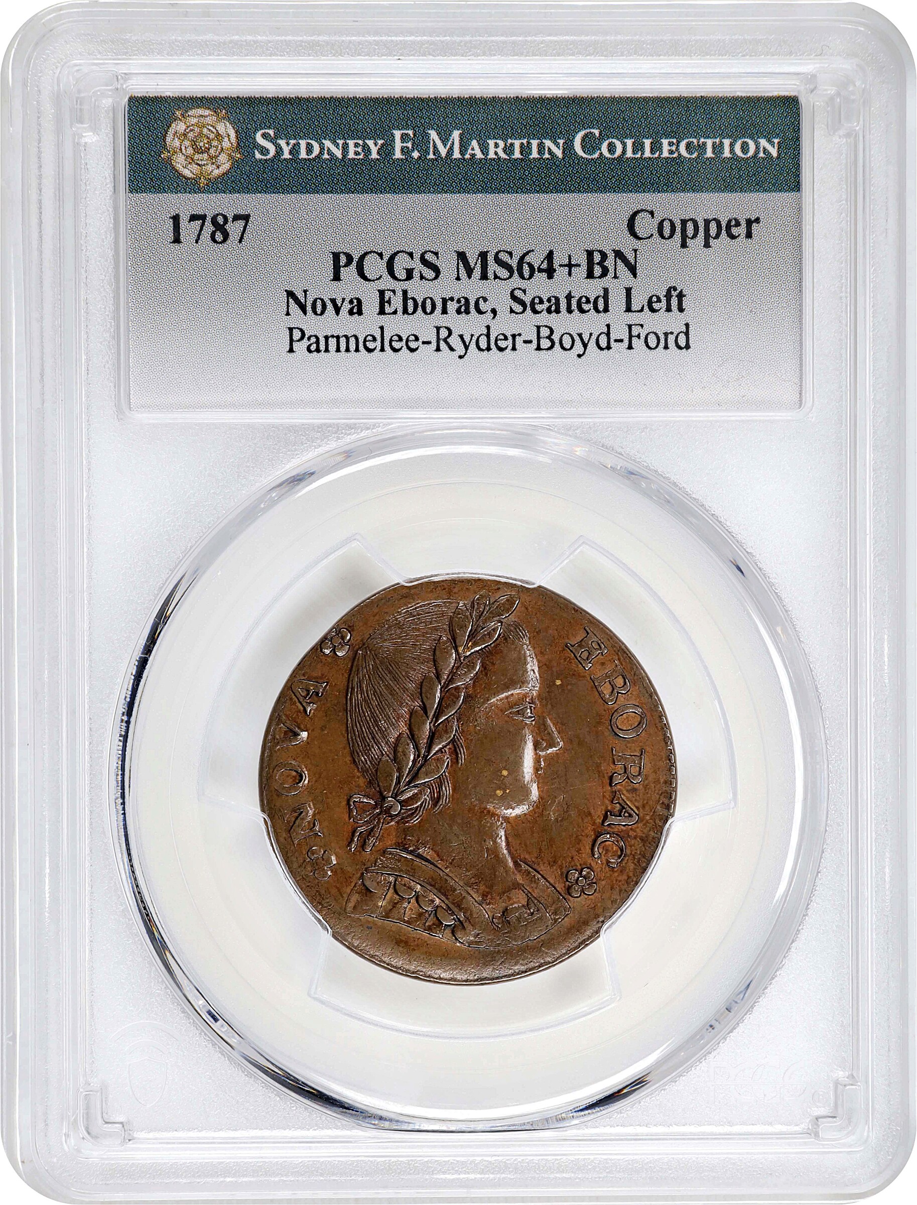 1787 Copper Nova Eborac, Seated Left MS BN AU53 BN thumbnail 18