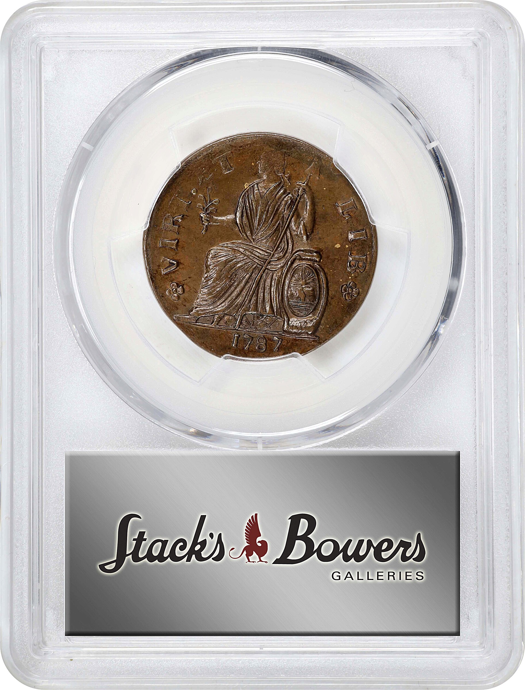 1787 Copper Nova Eborac, Seated Left MS BN AU53 BN thumbnail 19