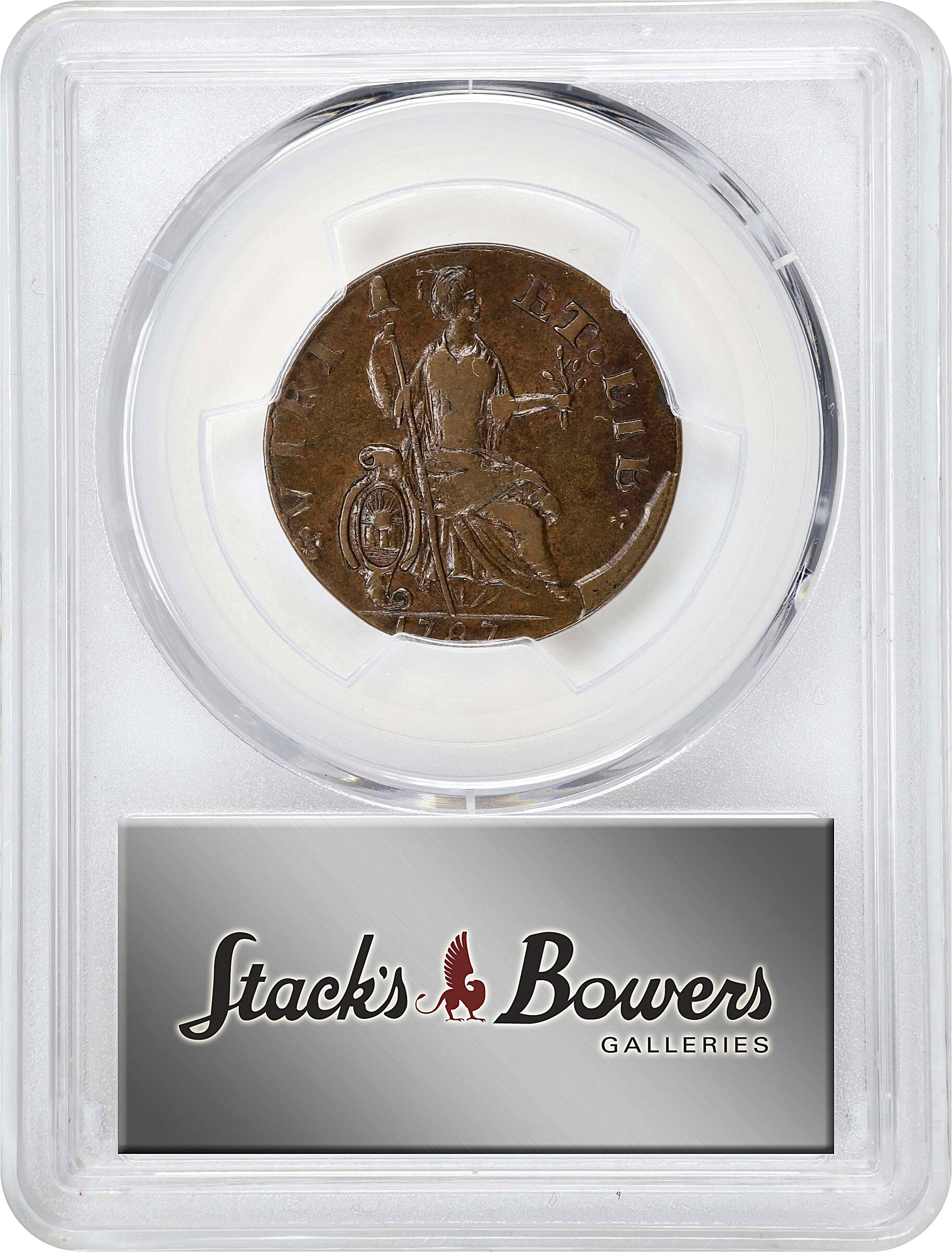 1787 Copper Nova Eborac, Seated Right MS BN MS60 BN thumbnail 20