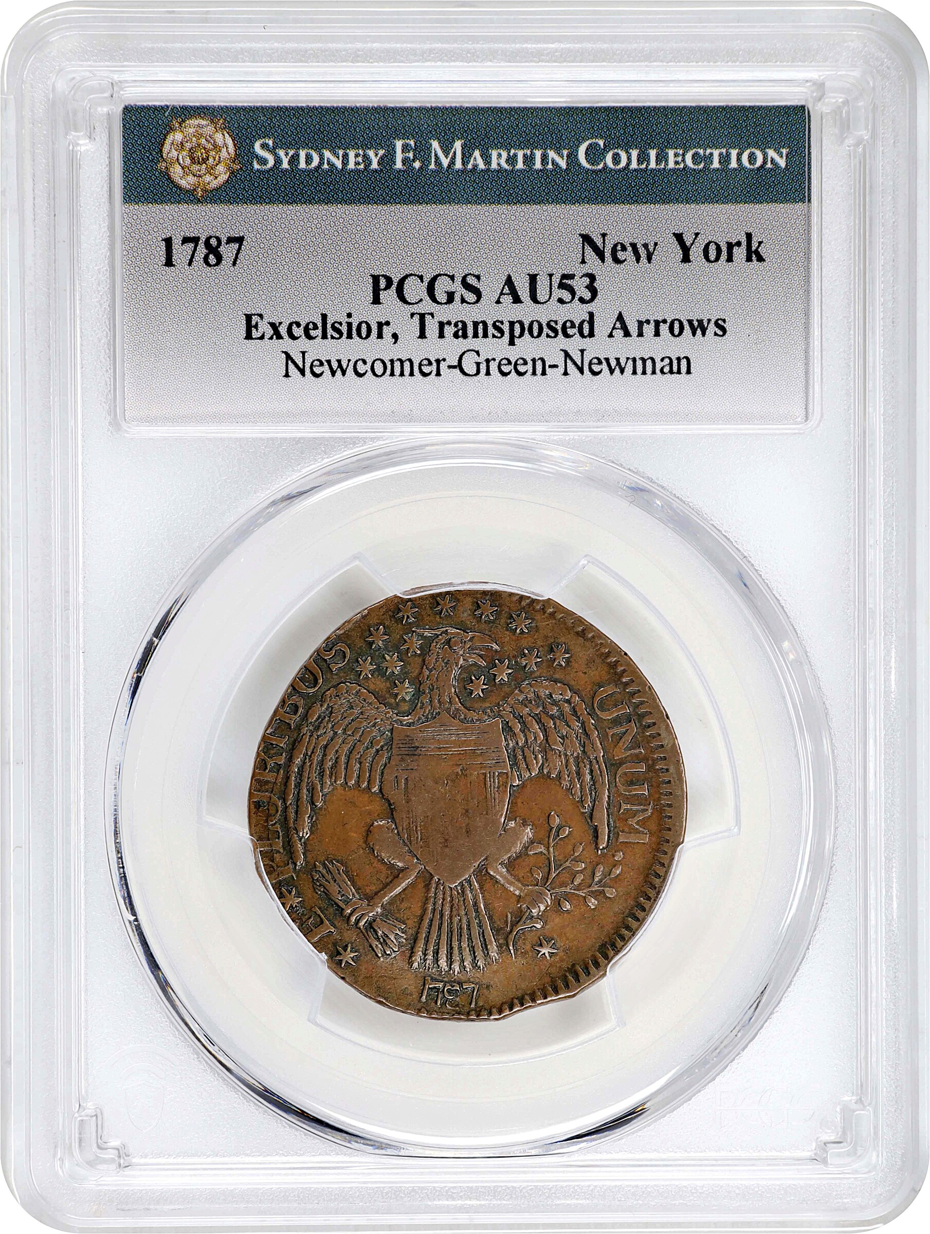 1787 Copper New York, Excelsior, Transposed Arrows MS BN VF35 BN thumbnail 11