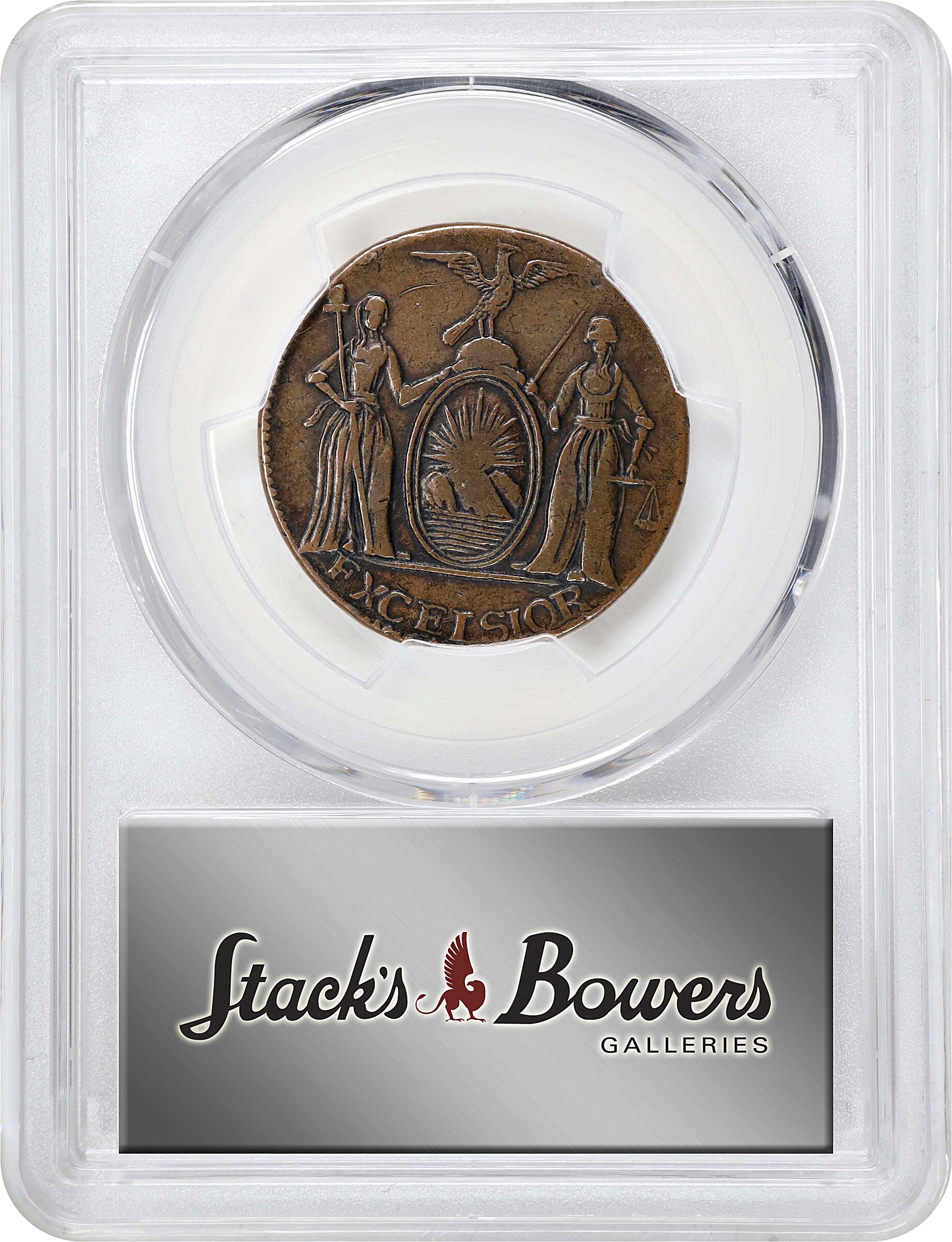 1787 Copper New York, Excelsior, Eagle Right MS BN F15 BN thumbnail 18