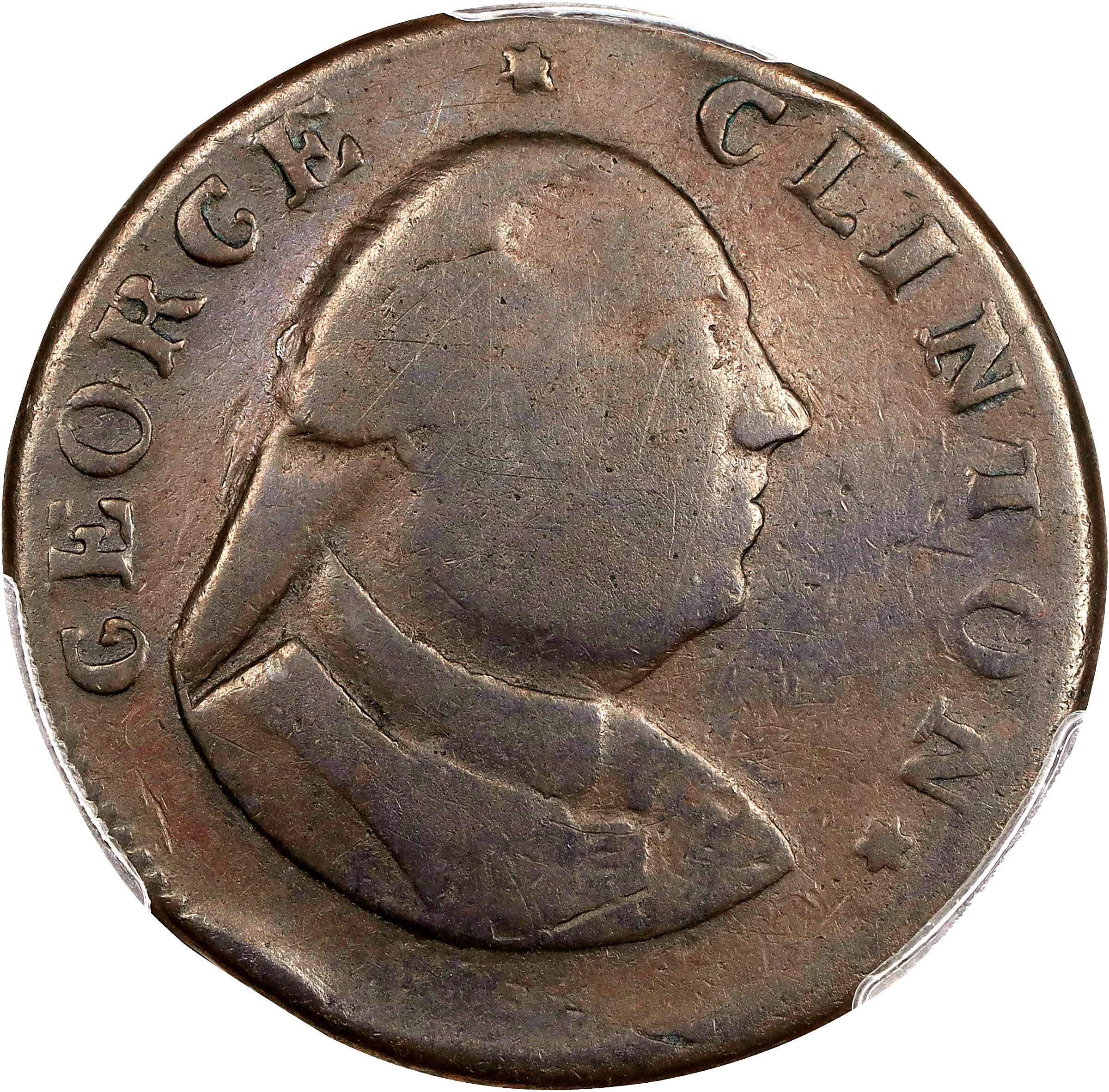 1787 George Clinton Copper. W-5790, Breen-989. Rarity-6+. Fine-15 (PCGS).