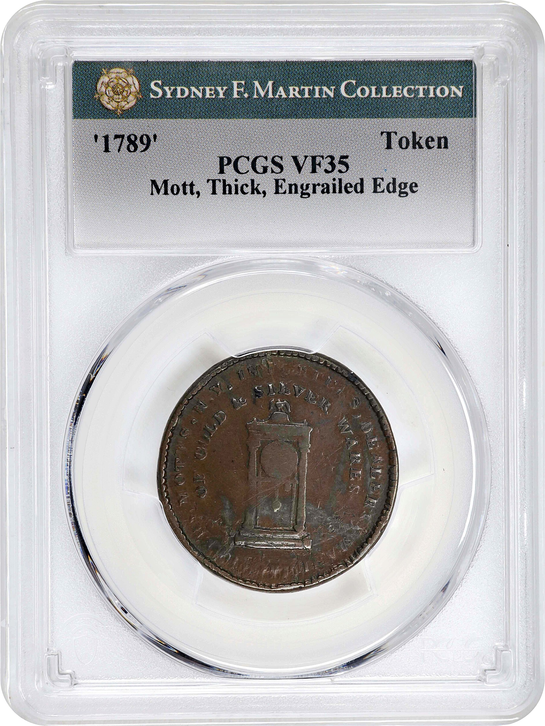 "1789" Token Mott, Thick Engrailed Edge VG10 thumbnail 21