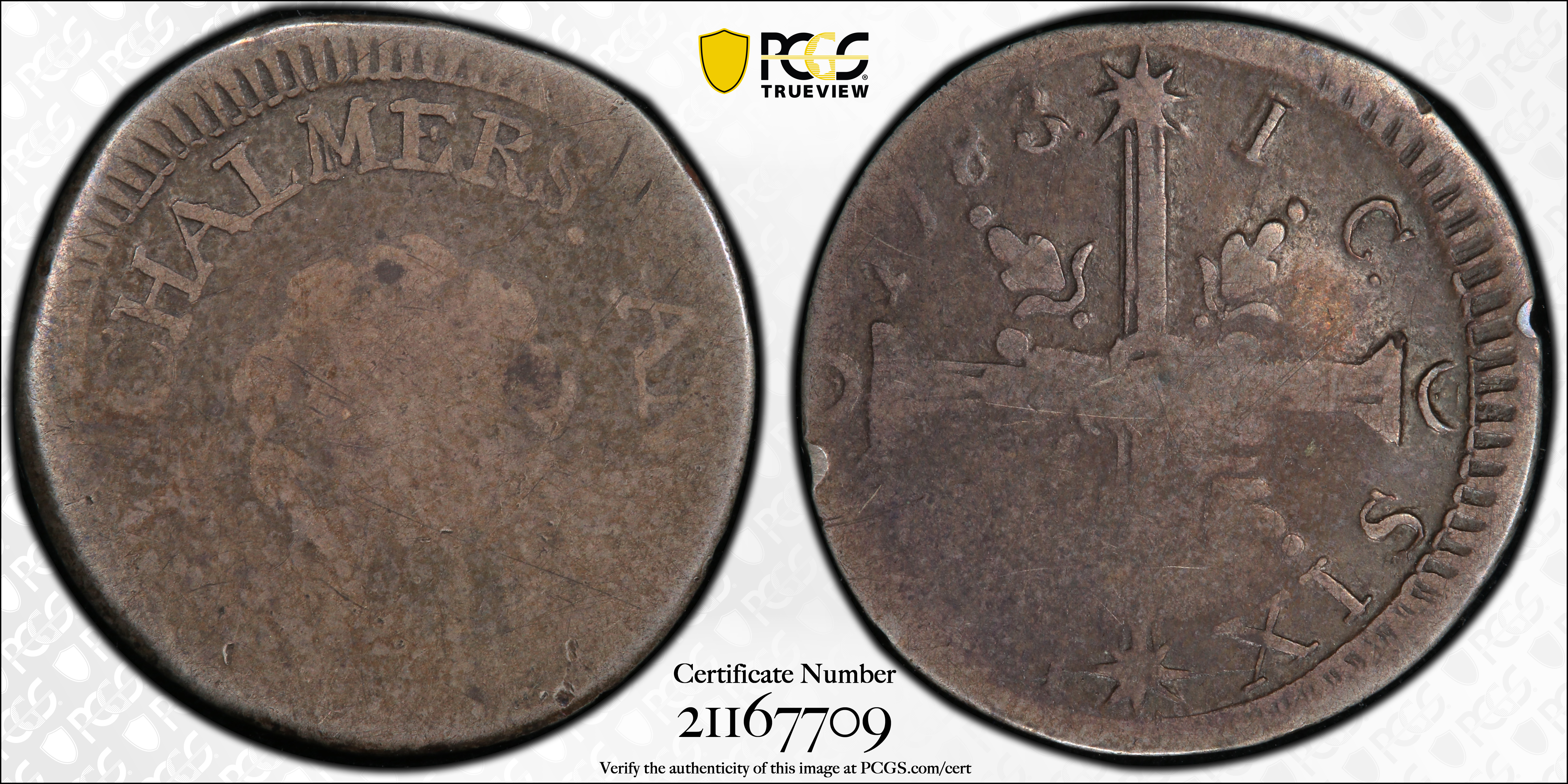 1783 6p Chalmers, Small Date XF40 CAC thumbnail 21