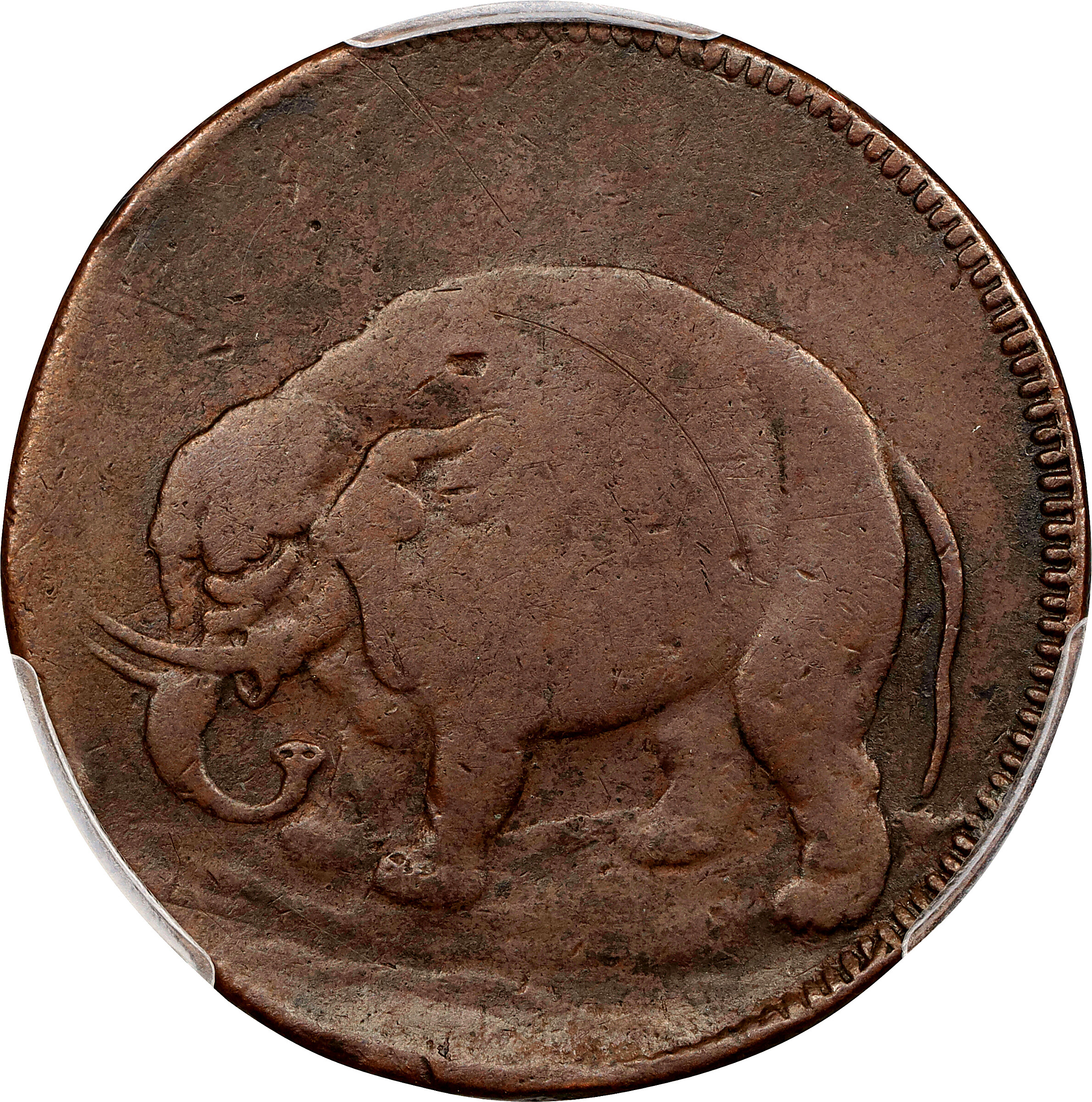 (1694) 1/2 P Elephant, LONDON, Sword in 2nd Quarter MS BN