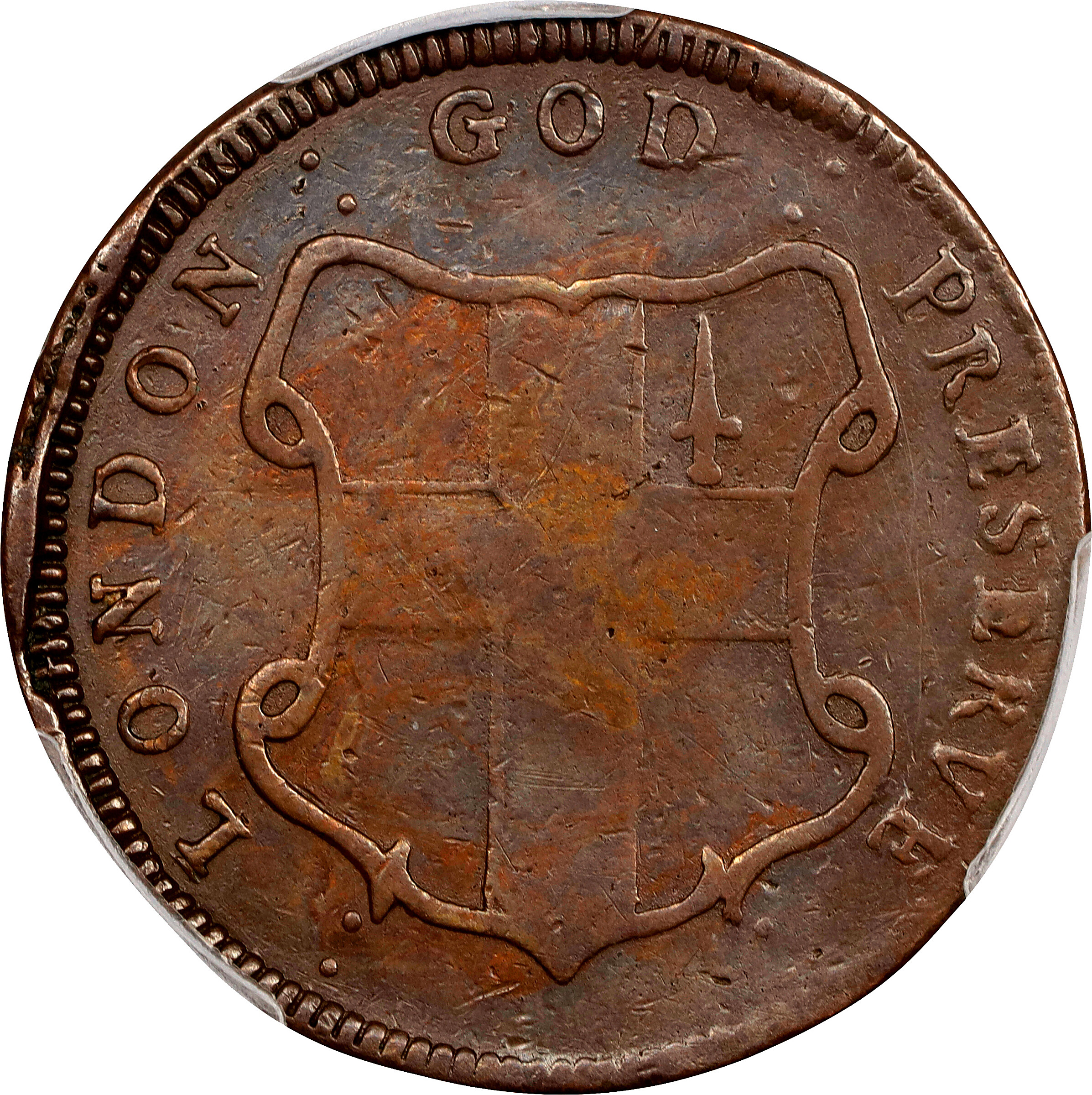 (1694) 1/2 P Elephant, LONDON, Sword in 2nd Quarter MS BN VF20 BN thumbnail 6