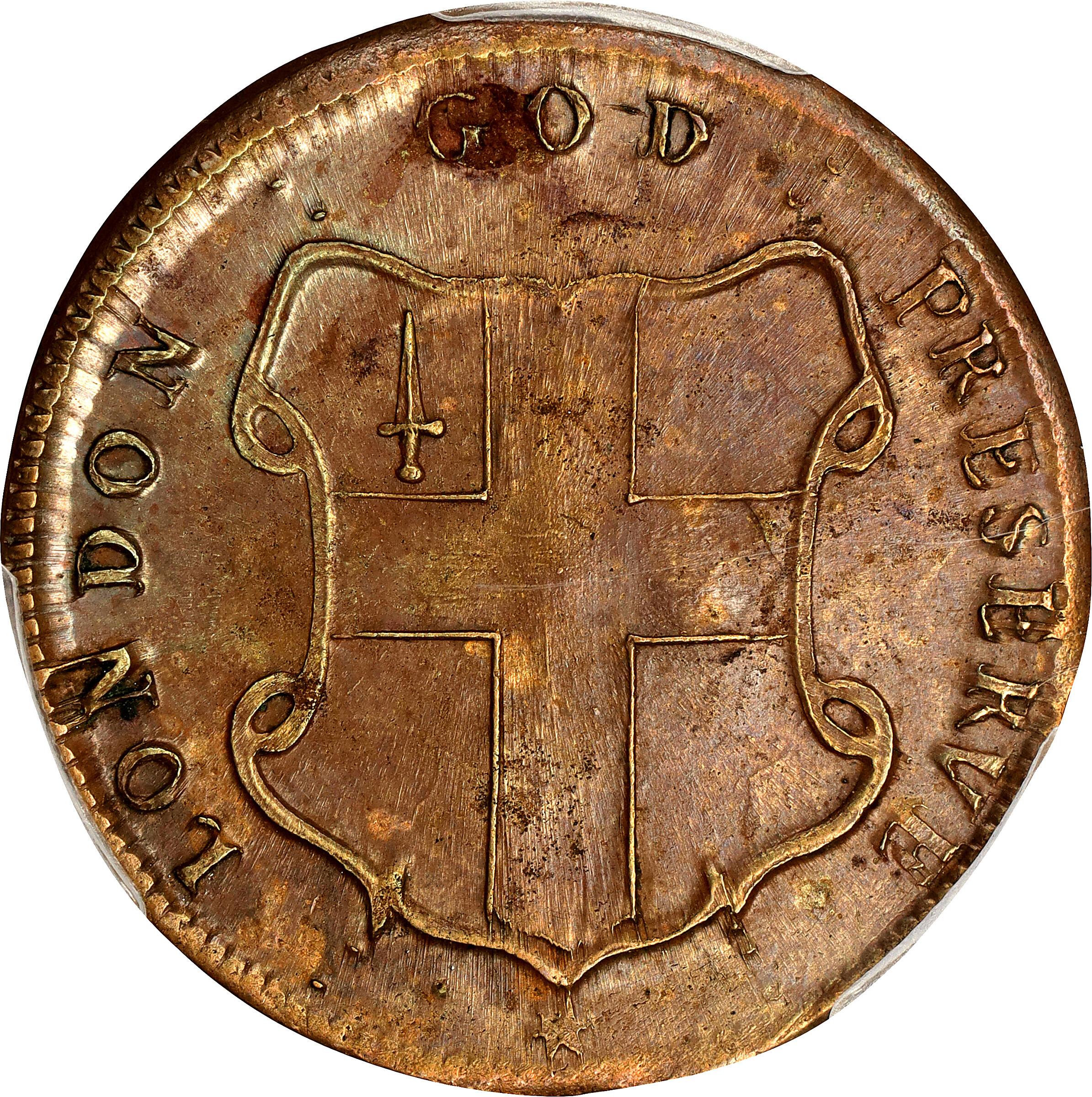 (1694) 1/2 P Elephant, LONDON, Thin Planchet MS BN MS60 BN thumbnail 23