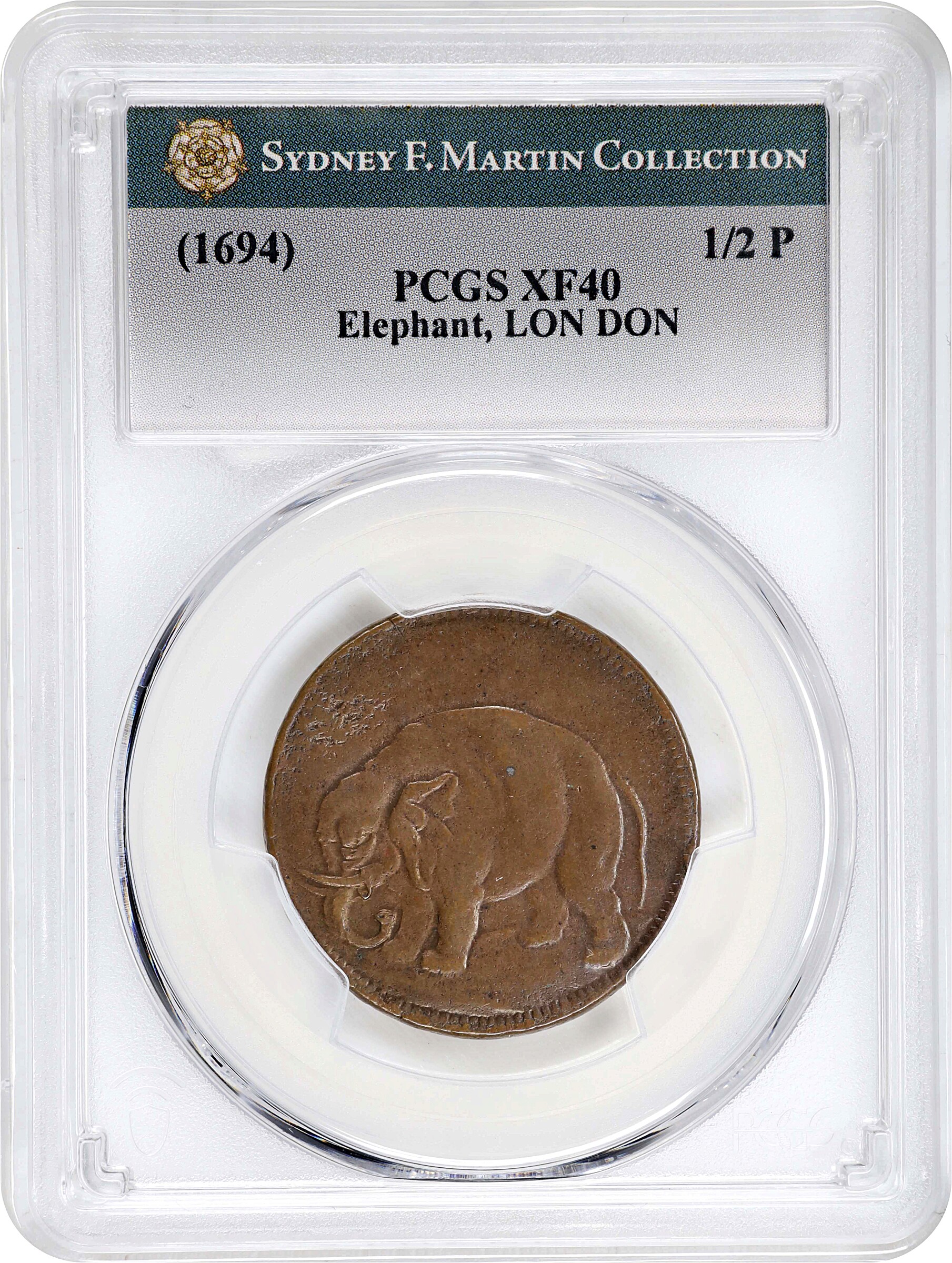 (1694) 1/2 P Elephant, LON DON  MS BN VF35 BN thumbnail 4