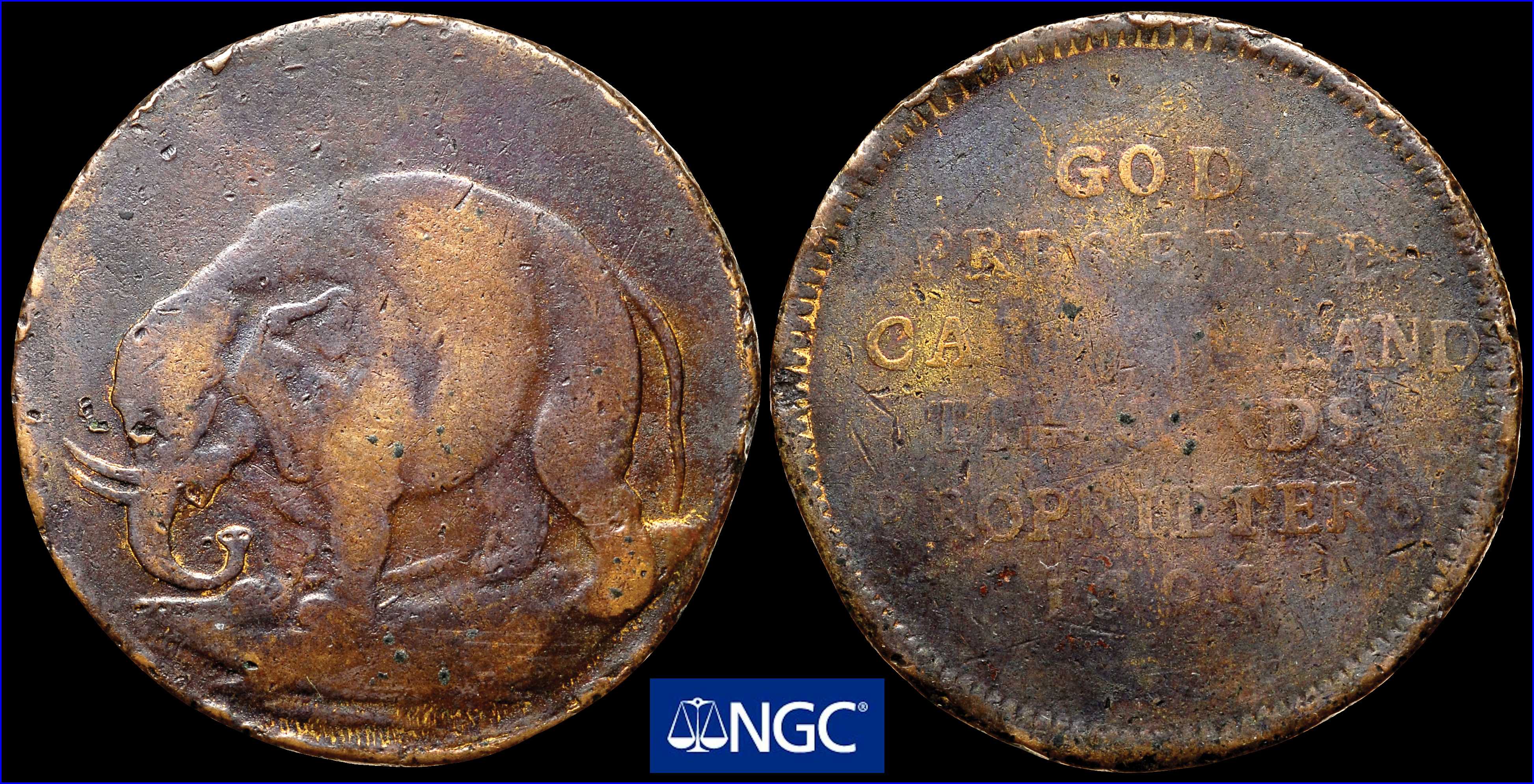 1694 1/2 P Elephant, Carolina, PROPRIETERS MS BN thumbnail 14