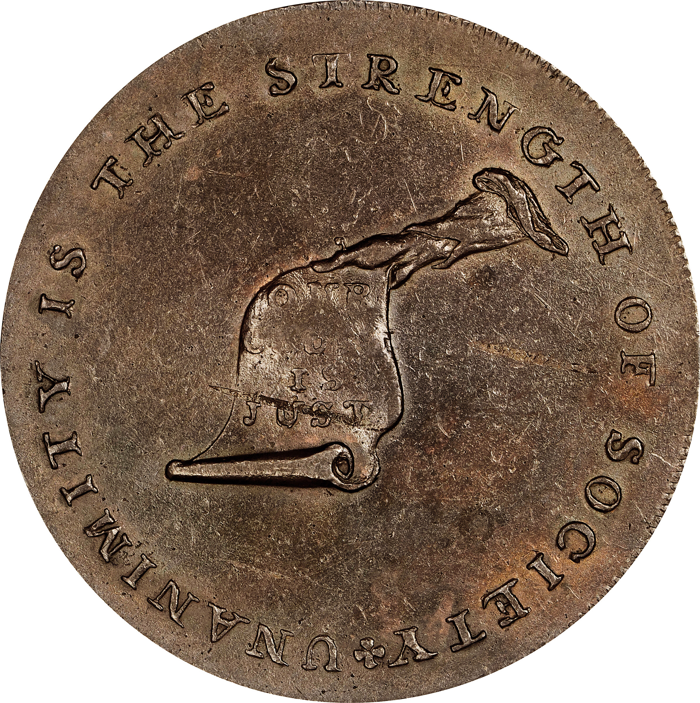 Undated (ca. 1793-1795) Kentucky Token. W-8800. Rarity-1. Copper. Plain Edge. MS-65 BN (PCGS).