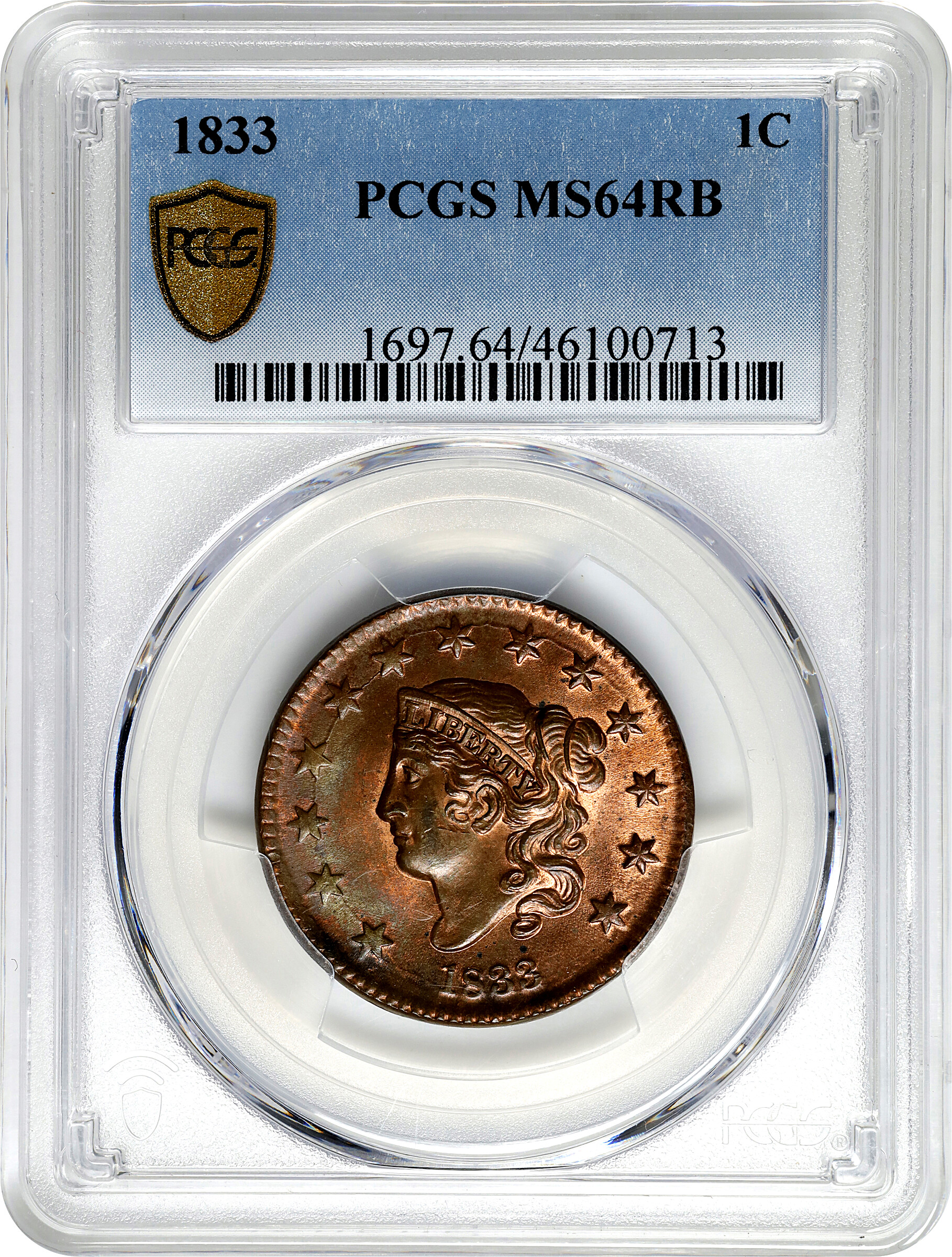 1833 1c MS RB MS64 RB thumbnail 6
