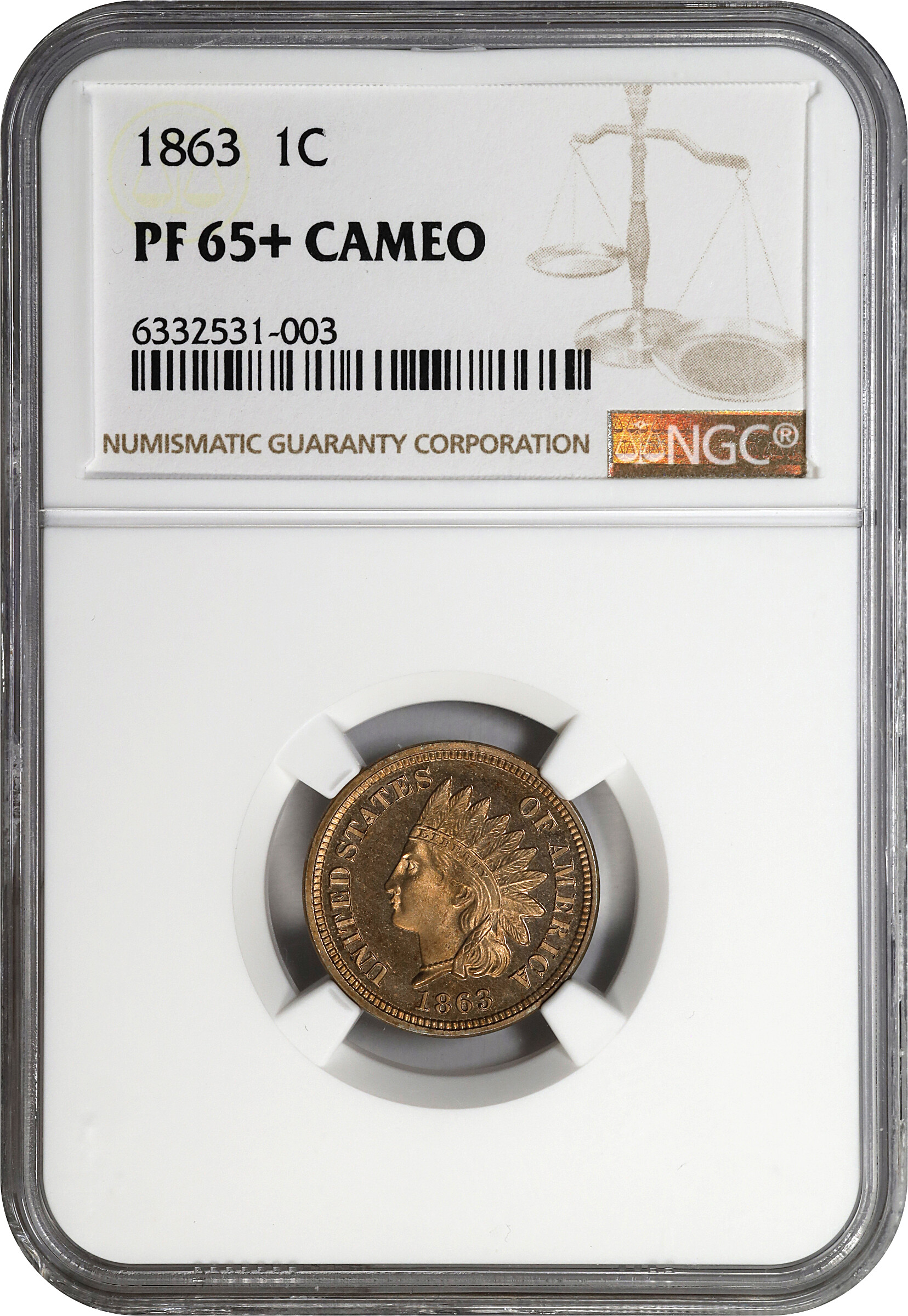 1863 1c PR CAM PR65 CAM thumbnail 6