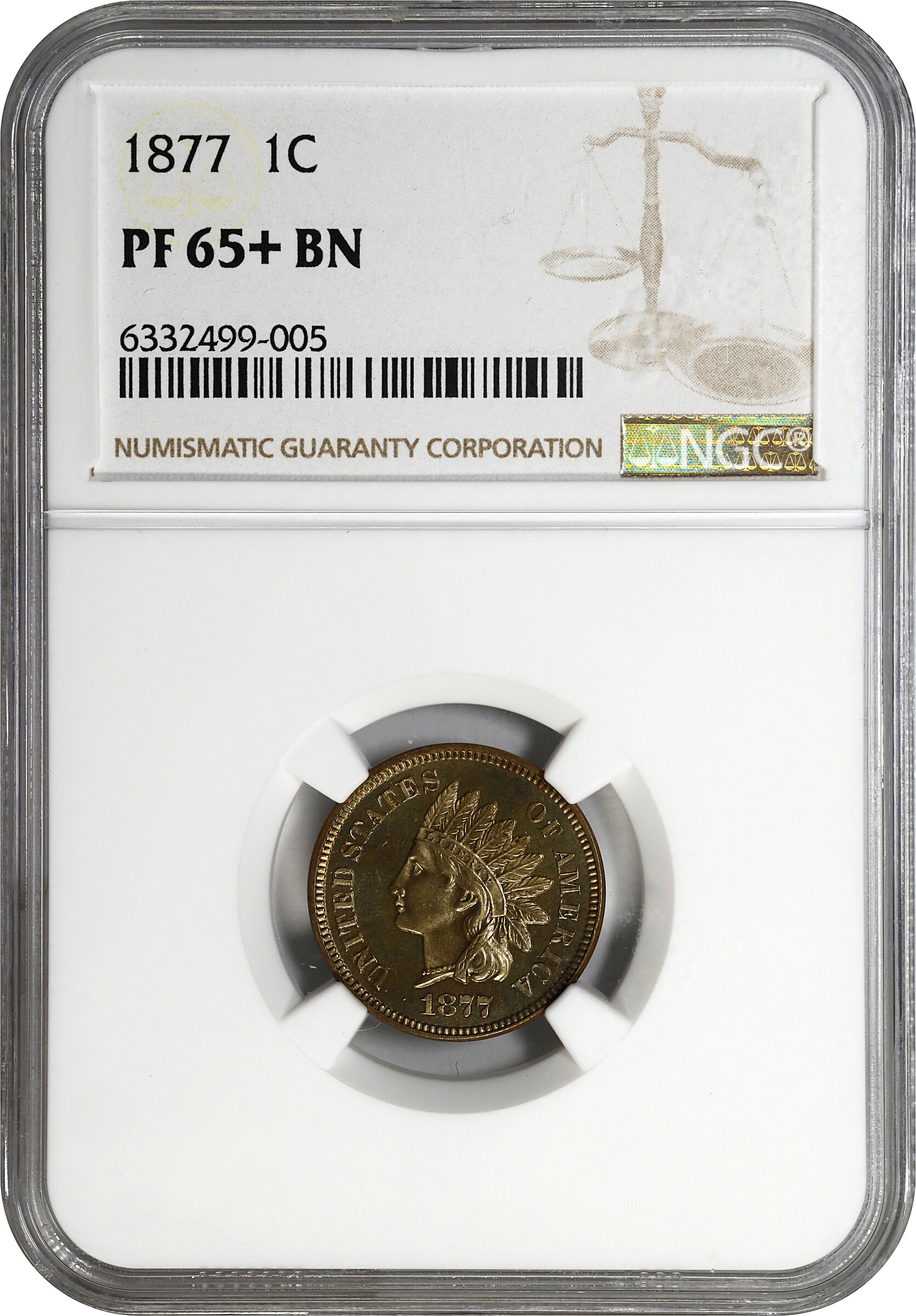 1877 1c PR BN PR65 BN CAC thumbnail 5