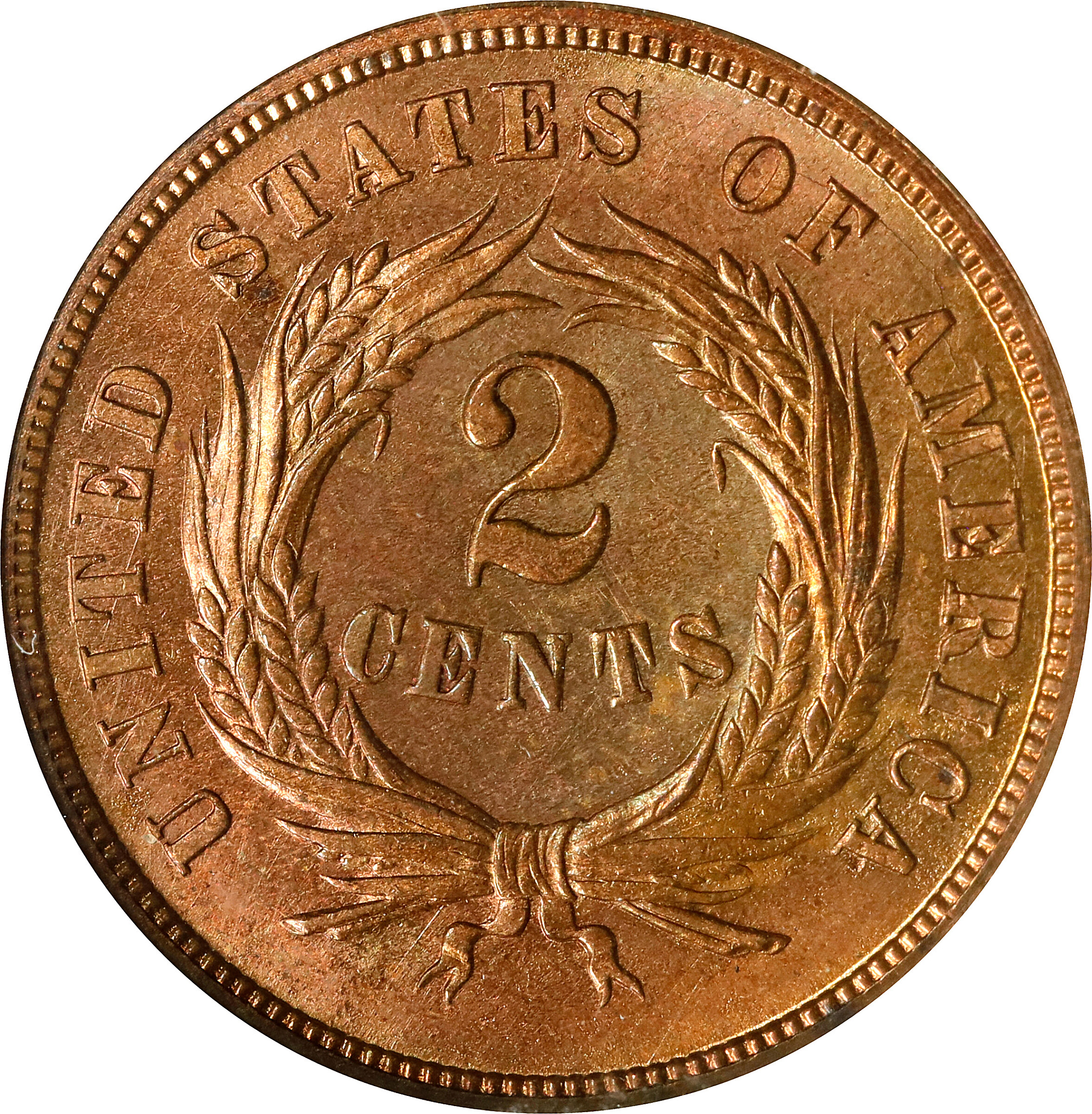 1868 2c MS RD MS66 RD thumbnail 4