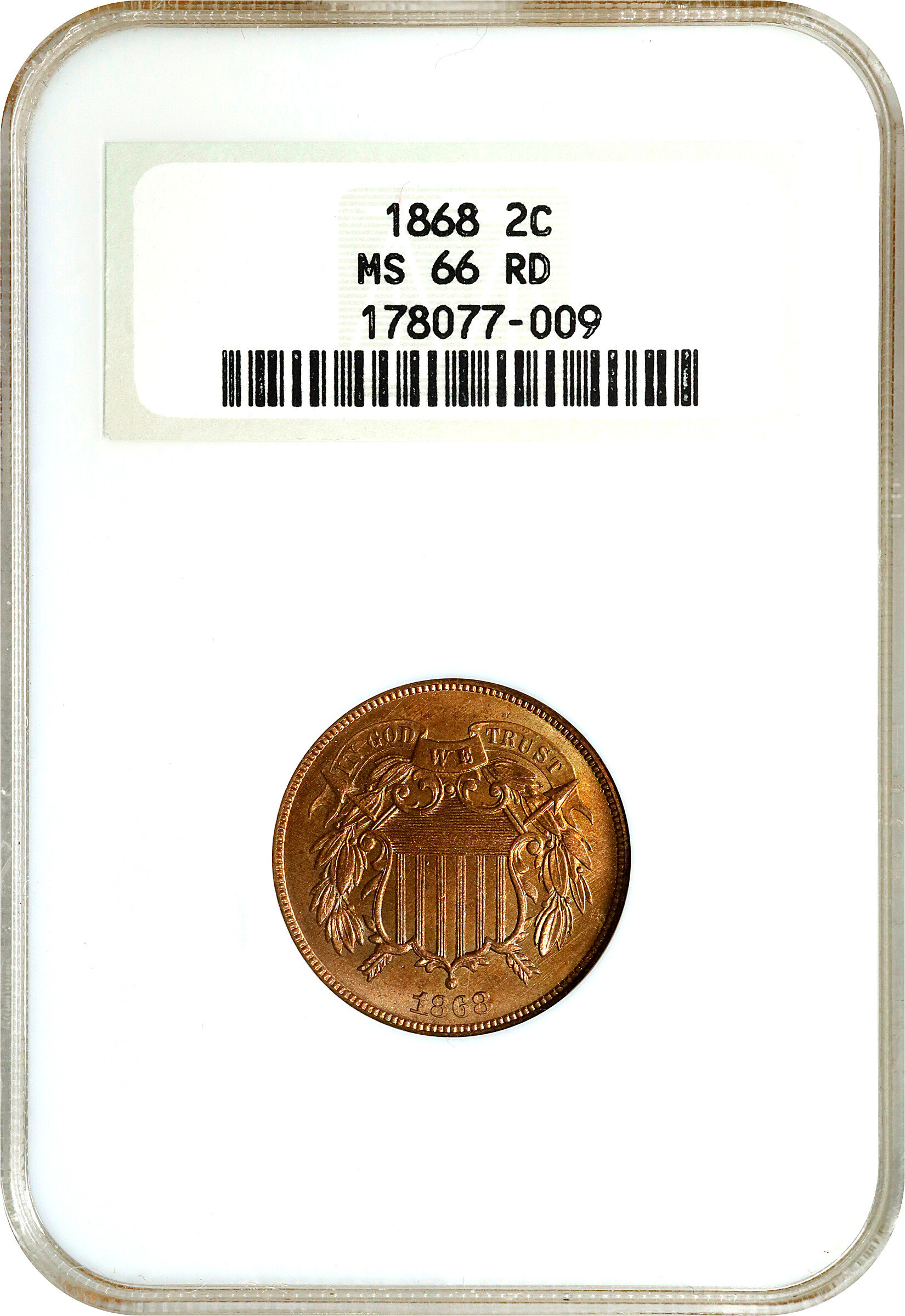1868 2c MS RD MS66 RD thumbnail 5