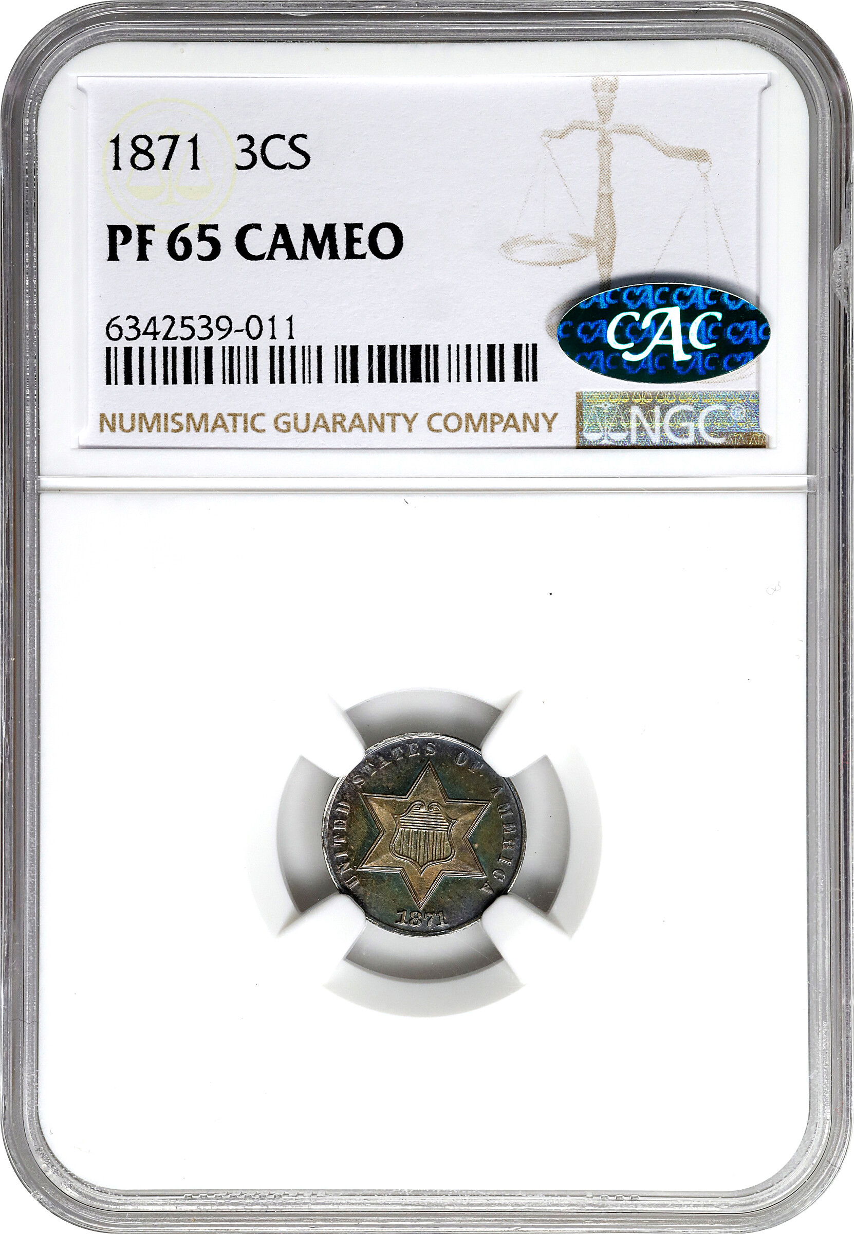 1871 3cS PR CAM PR65 CAM thumbnail 9