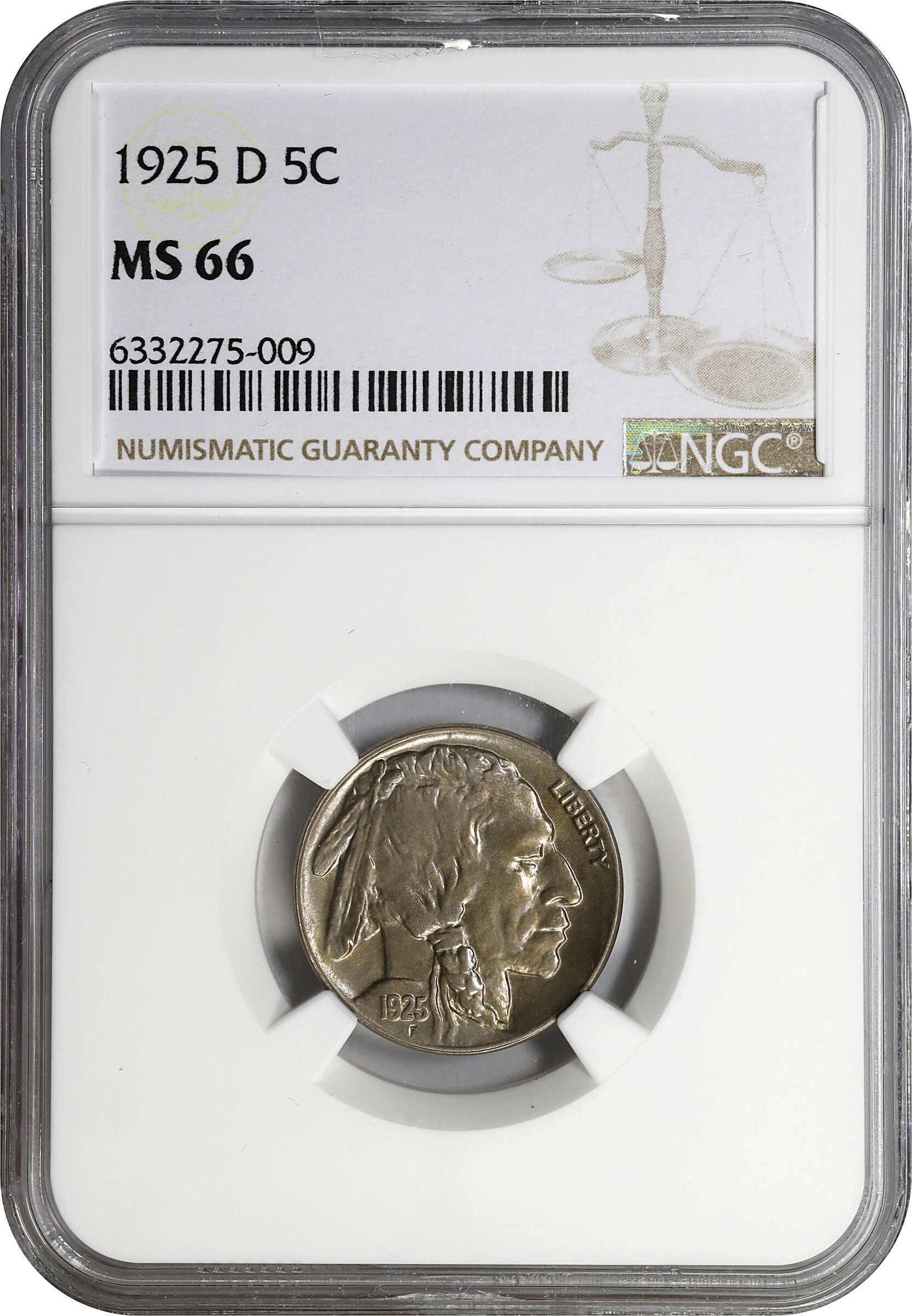 1925-D 5c MS66 CAC thumbnail 3