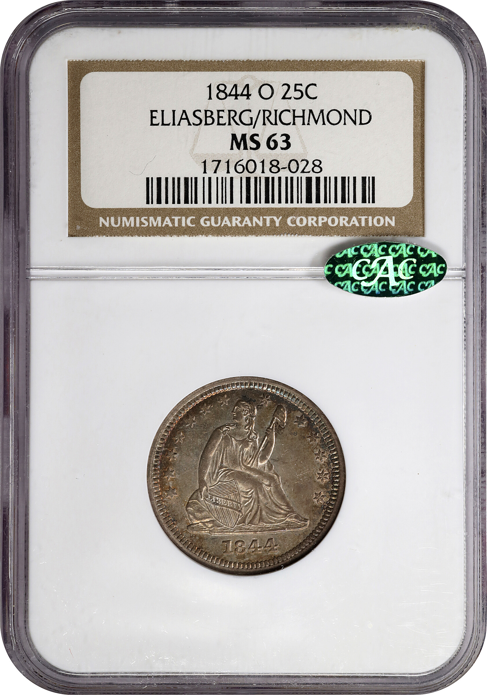 1844-O 25c MS63 thumbnail 3