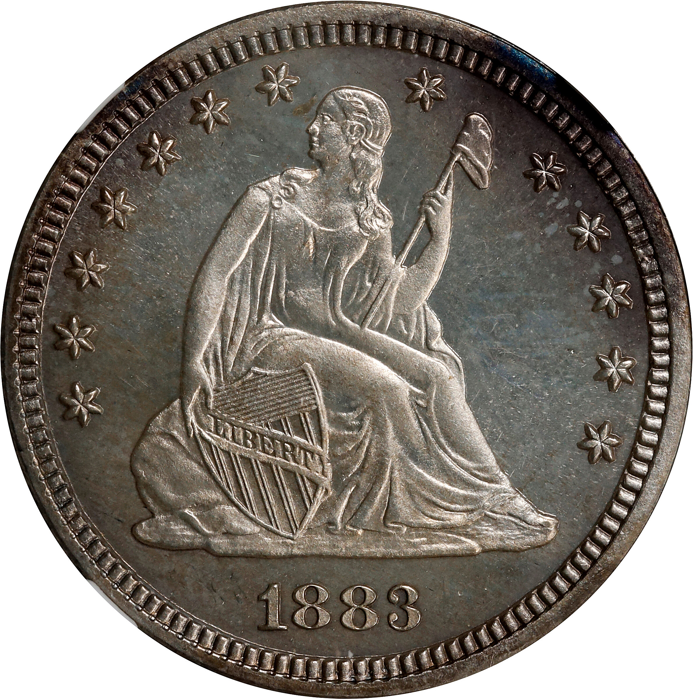 1883 Liberty Seated Quarter. Proof-67 Cameo (NGC).