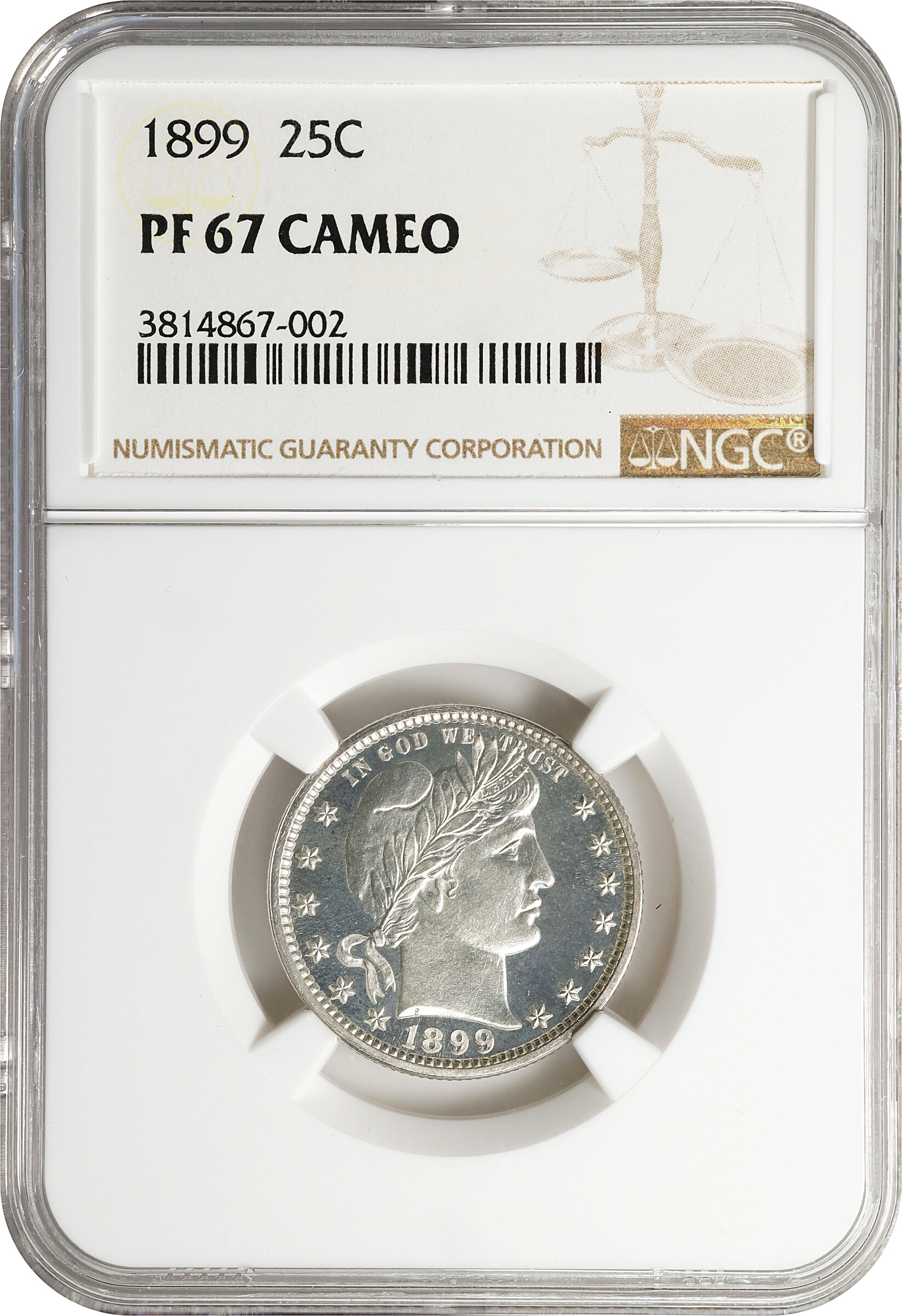 1899 25c PR CAM PR67 CAM CAC thumbnail 12