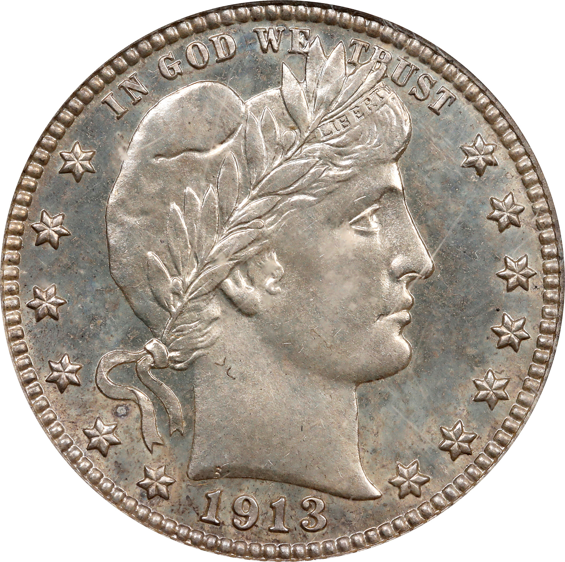 1913 Barber Quarter. Proof-64 (PCGS). OGH.