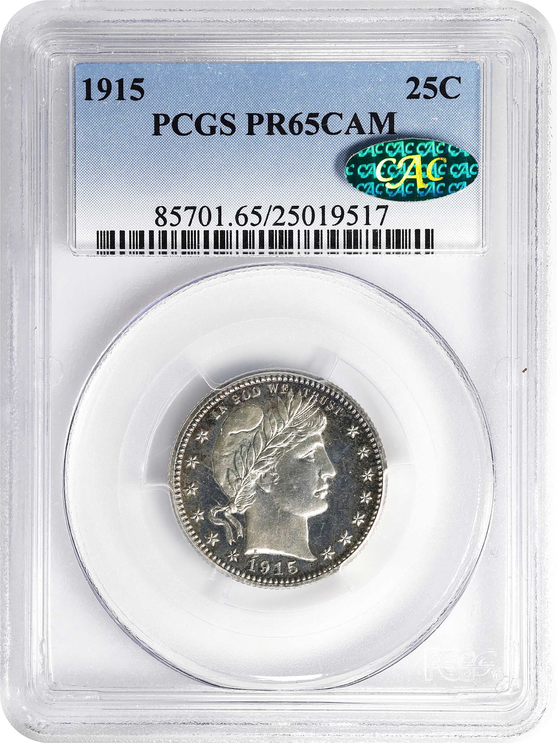 1915 25c PR CAM PR65 CAM thumbnail 5