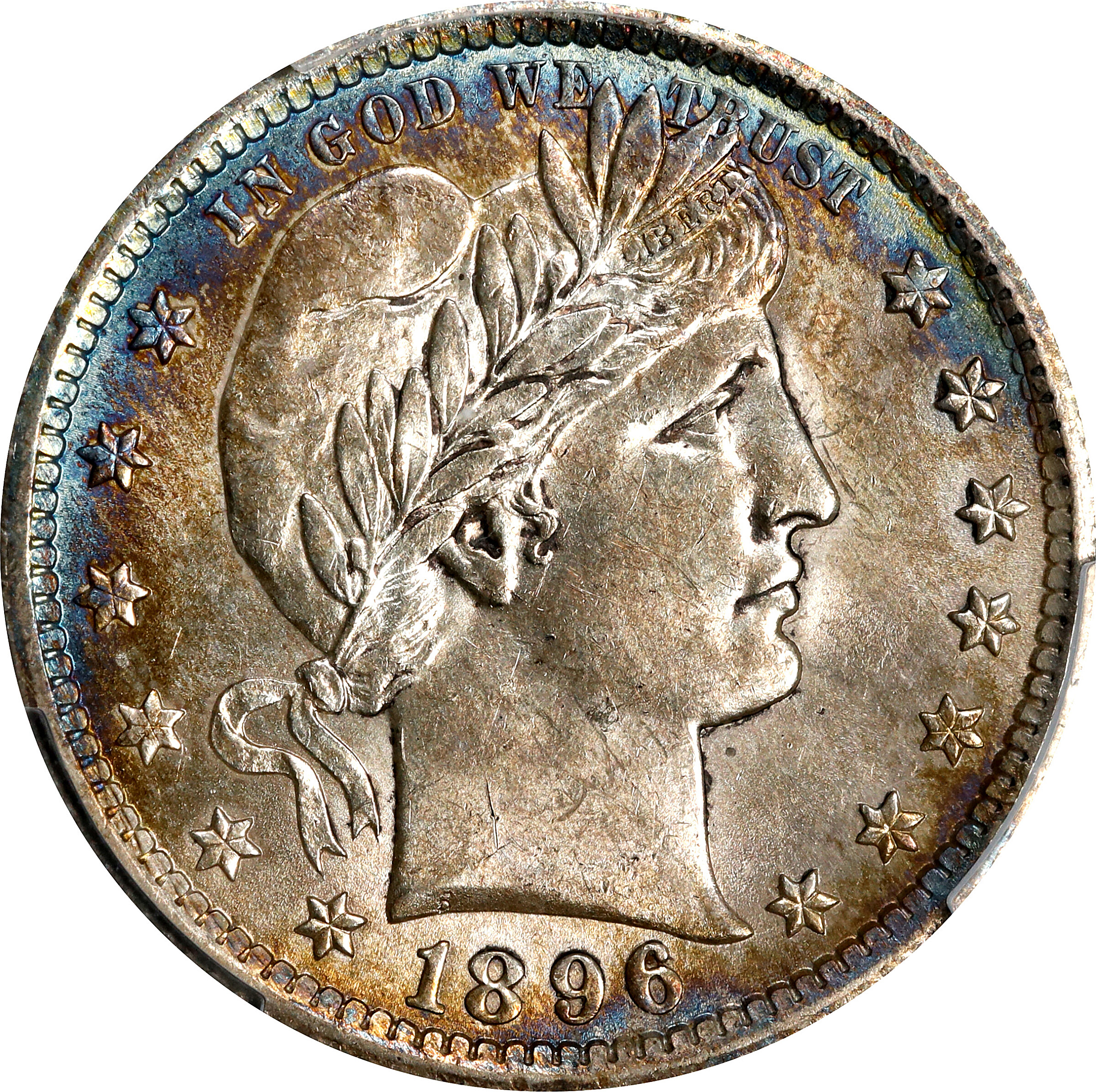 1896-O Barber Quarter. MS-61 (PCGS).