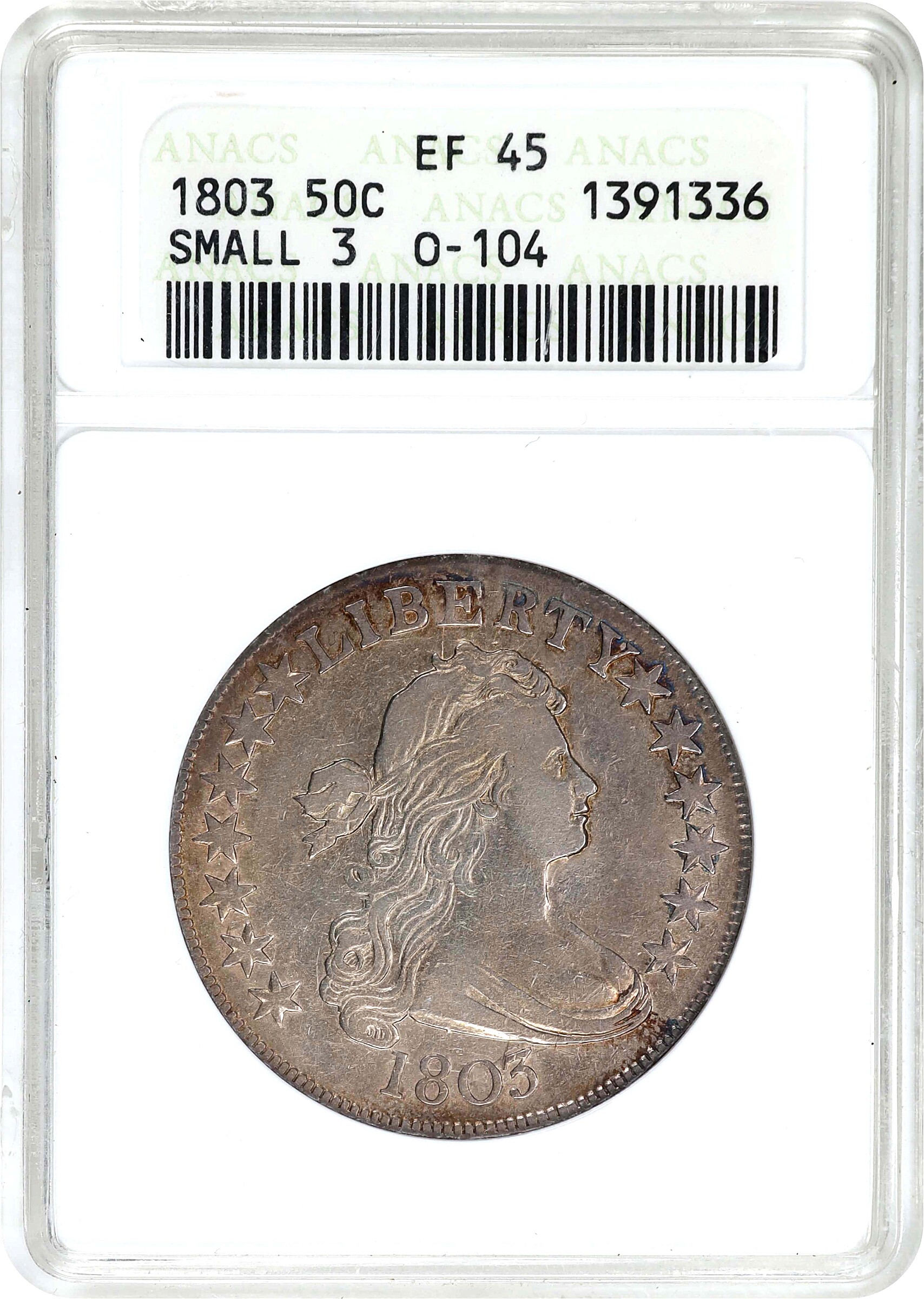 1803 50c Small 3 XF45 thumbnail 5