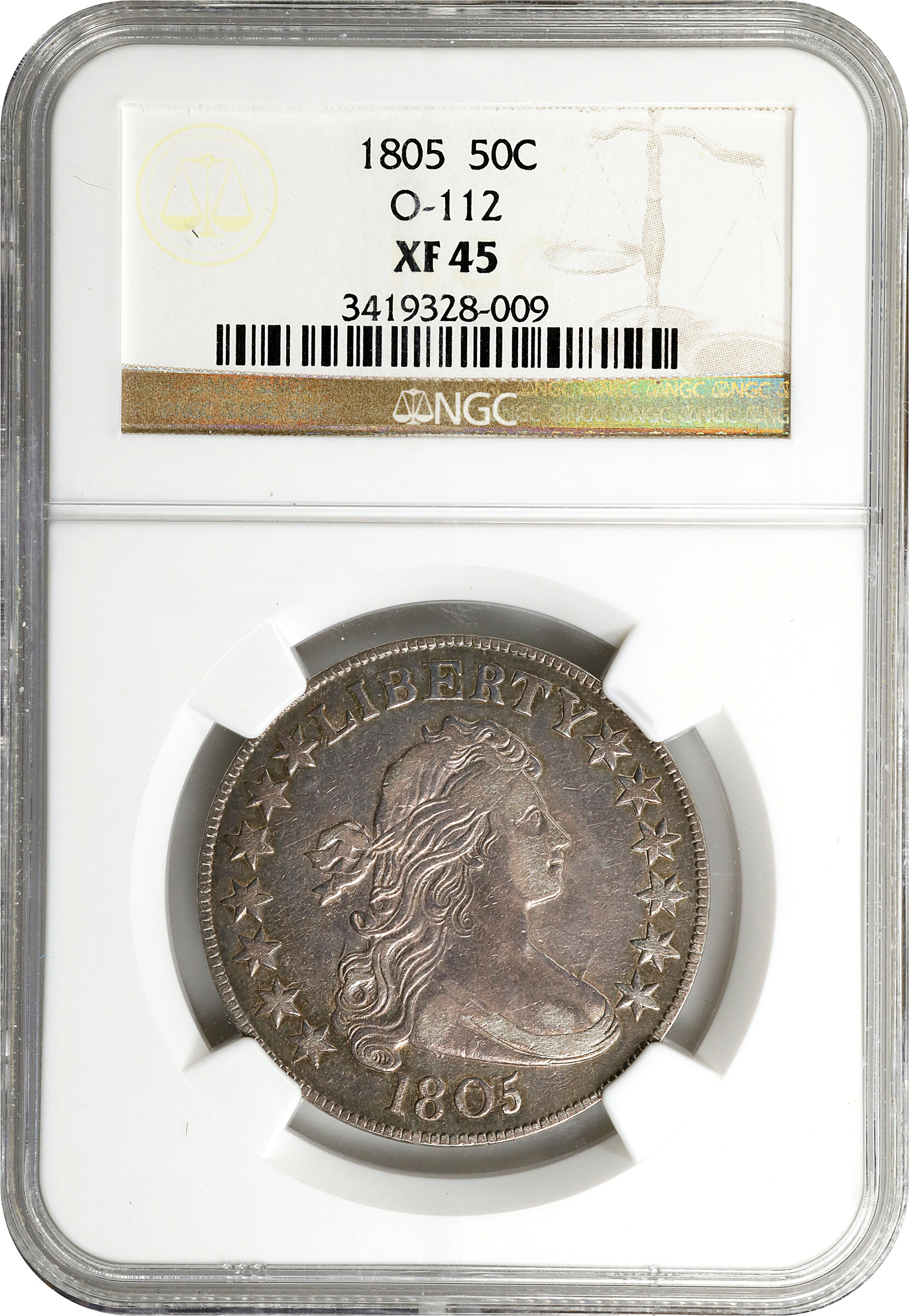 1805 50c O-112 XF45 CAC thumbnail 3