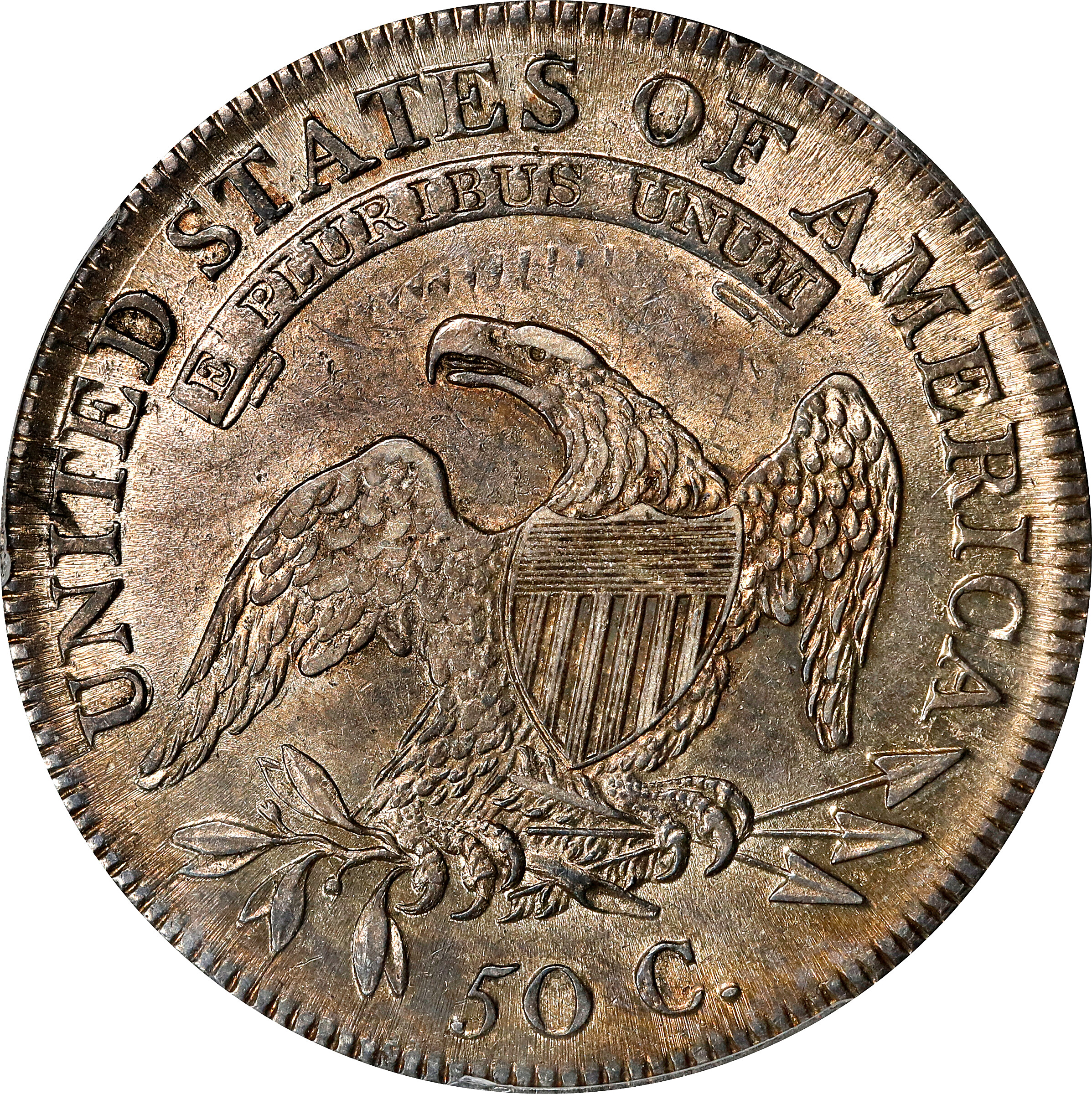 1809 50c O-102a AU55 CAC thumbnail 4