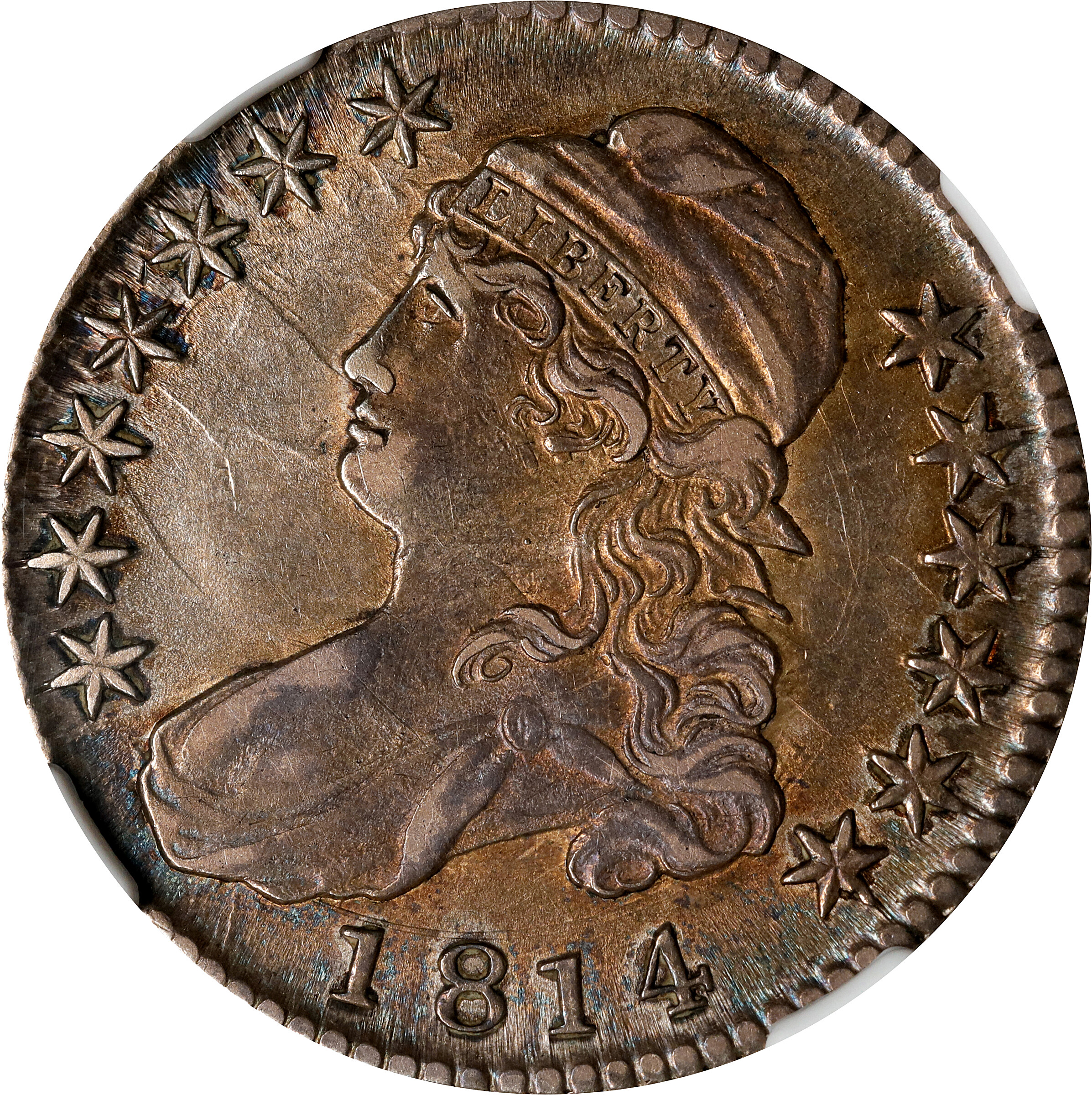 1814 Capped Bust Half Dollar. O-103. Rarity-1. AU-55 (NGC).
