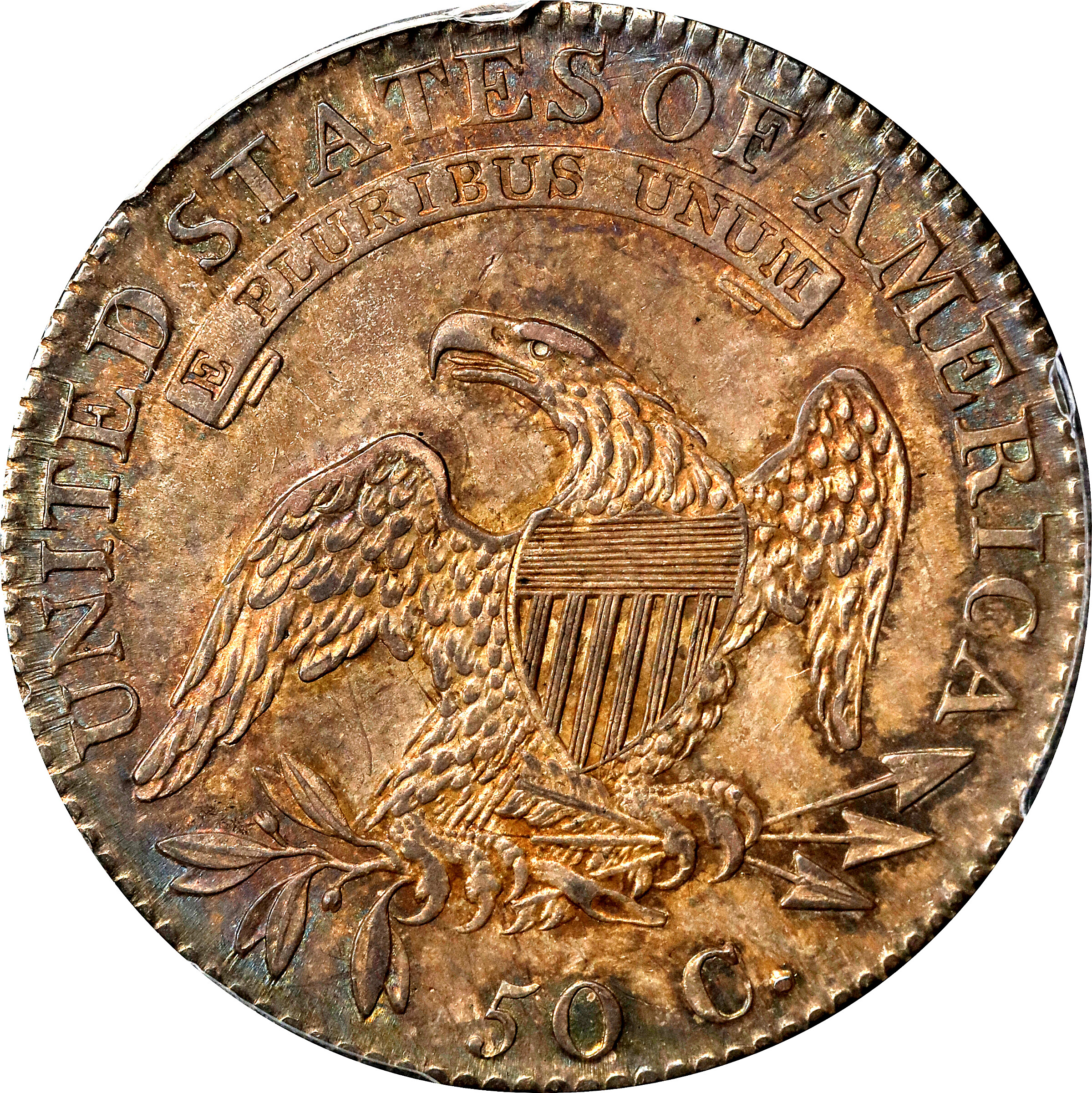 1818/7 50c Small 8 MS61 thumbnail 2